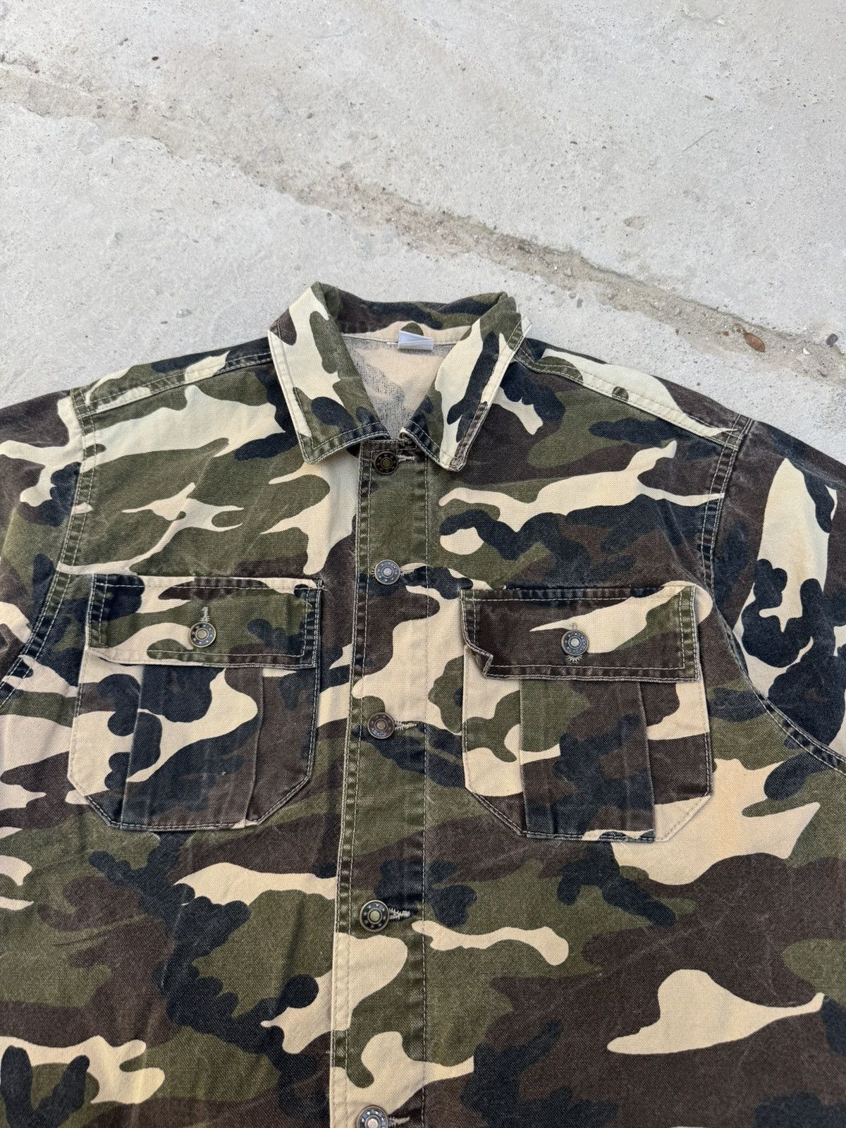 Japanese Brand VINTAGE BOXY MILITARY CAMO JACKET Size US S / EU 44-46 / 1 - 7 Thumbnail