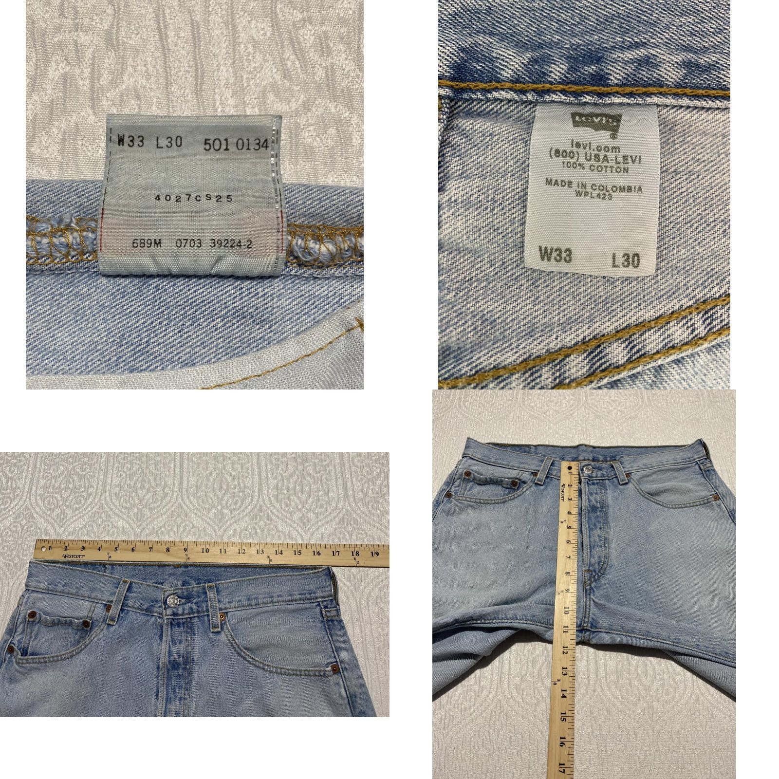 Levi's VINTAGE Levi's 501 Jeans Mens 33x30 Denim Blue 501-0134 Straight Leg Button Fly 5-Pocket Jeans Mens Regular Slim? Size US 33 - 8 Thumbnail