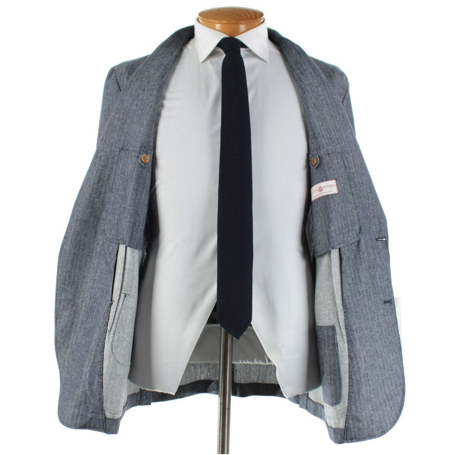 Luciano Barbera Luciano Barbera Sport Coat Size 46 US in Blue Size 46R - 6 Thumbnail