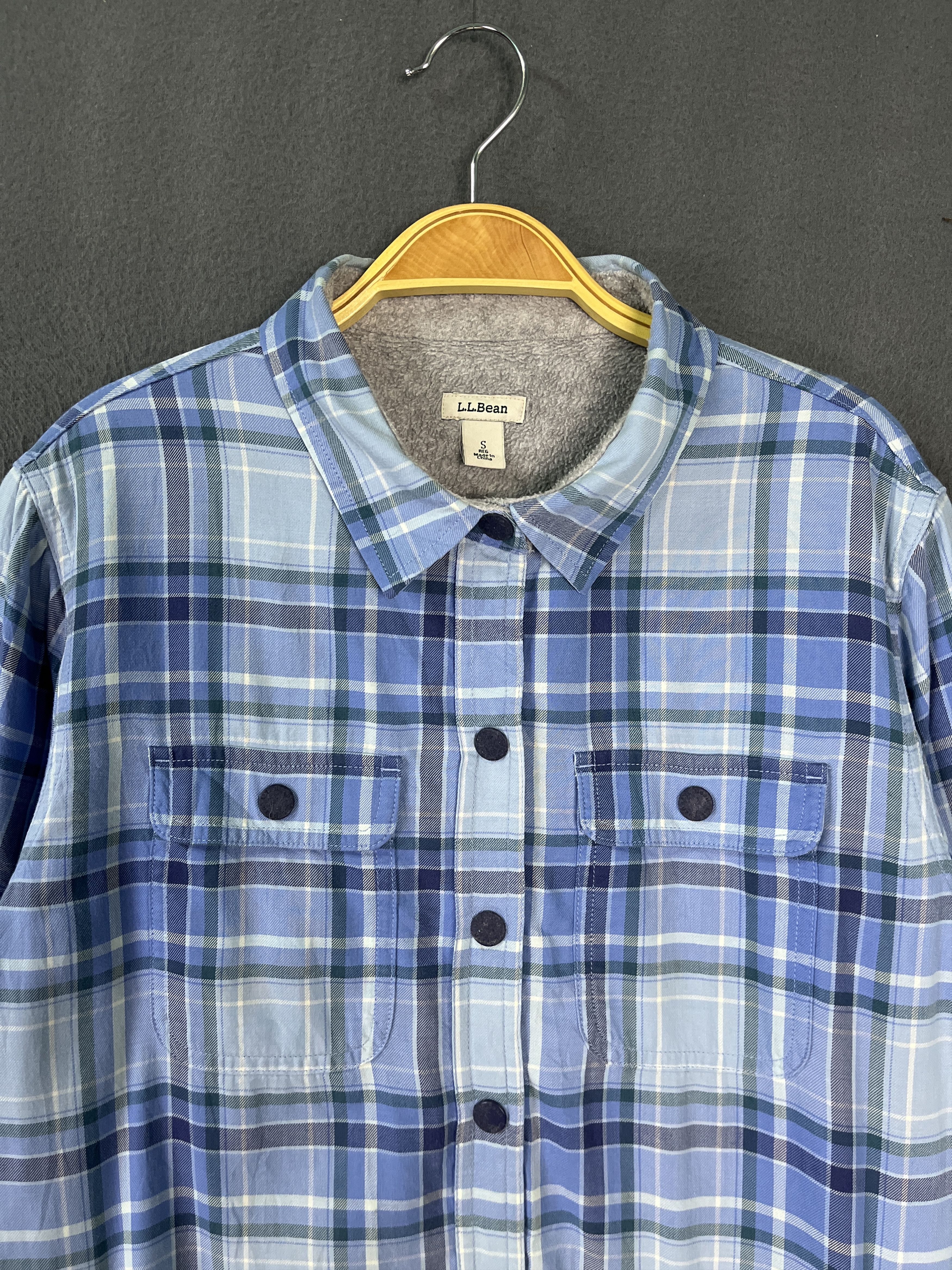 L.L. Bean Vintage L.L Bean Plaid Button Up Shirt Jacket Fleece Lined Size US S / EU 44-46 / 1 - 3 Thumbnail