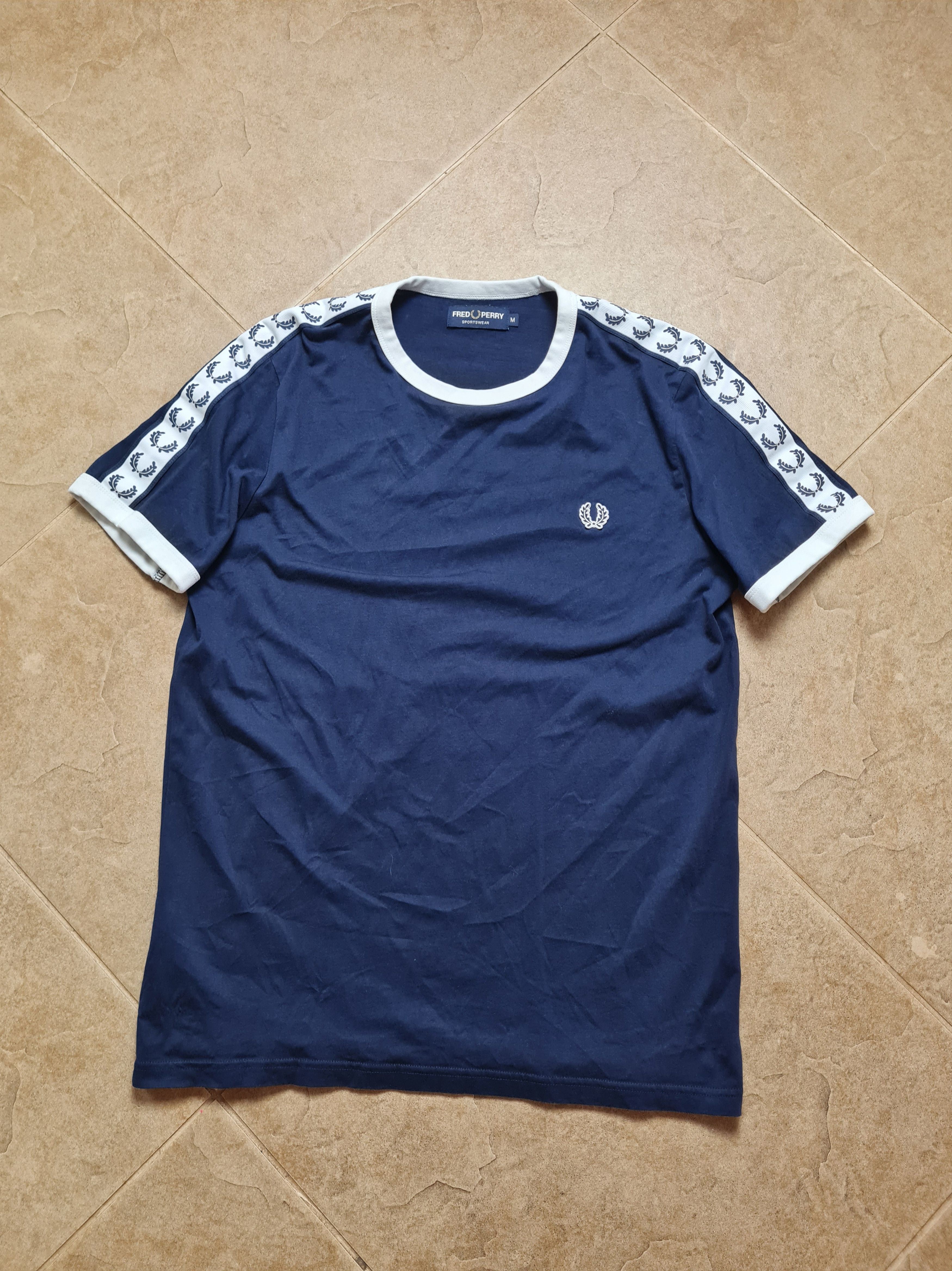 Fred Perry T-shirts Mens Fred Perry Ringer Blue White Size M Vintage Size US M / EU 48-50 / 2 - 5 Thumbnail