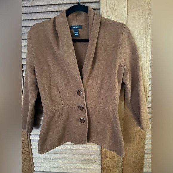 Alfani Alfani women’s 3/4 sleeve 3 button sweater blazer size S Size S / US 4 / IT 40 - 1 Thumbnail