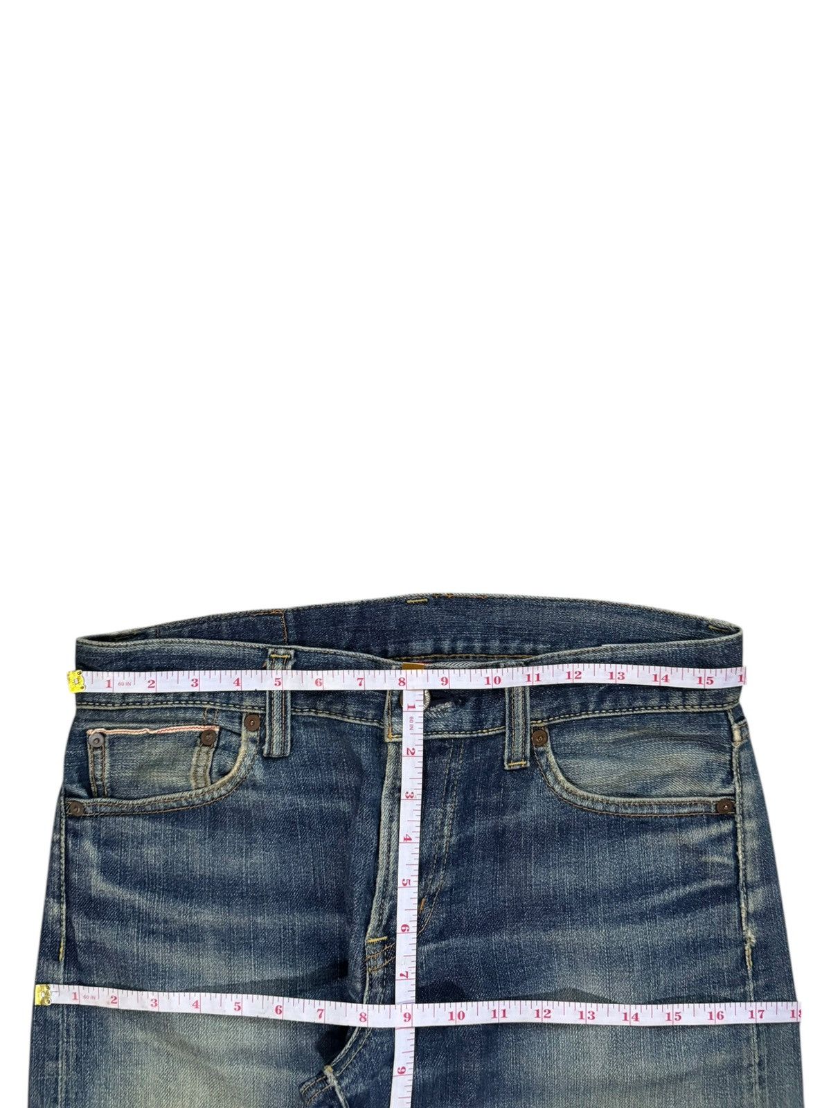 Uniqlo Vintage Japanese Uniqlo Mud Wash Distressed Selvedge Jeans Size US 32 / EU 48 - 13 Thumbnail
