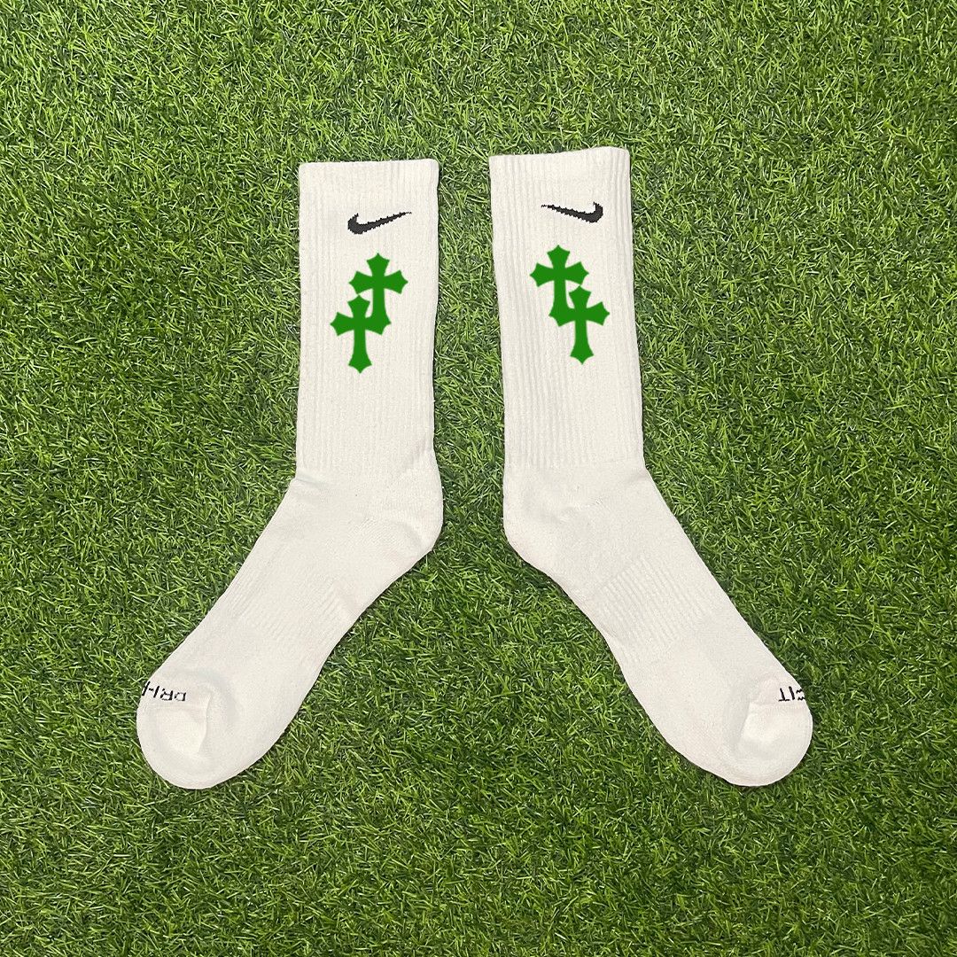 Nike NIKE CUSTOM GREEN CROSSES SOCKS Size ONE SIZE - 1 Preview