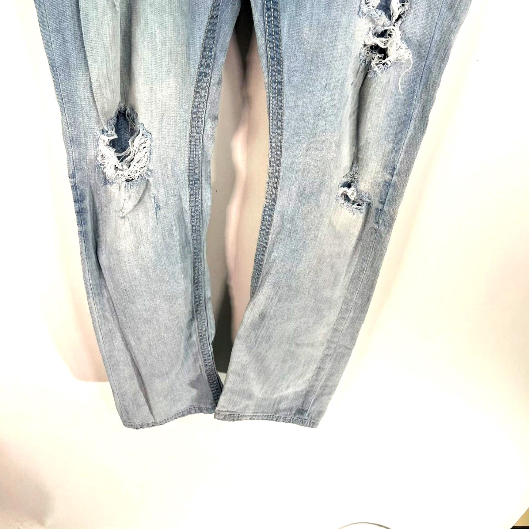 Vintage Buckle BKE Jake Men's Straight Leg Denim Jeans Size 38L Blue Distressed 34x38 Size US 38 / EU 54 - 4 Thumbnail