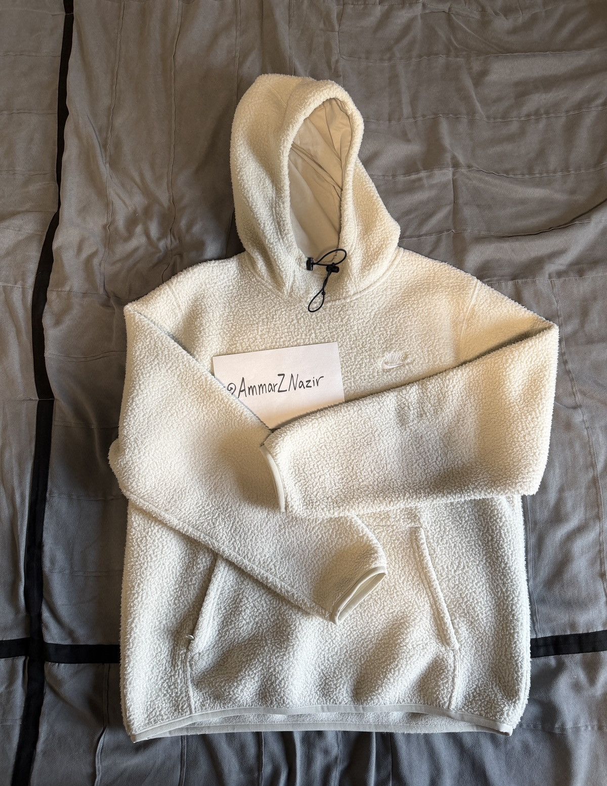 Nike Nike Polar Bear Fleece White Hoodie Size US L / EU 52-54 / 3 - 2 Thumbnail