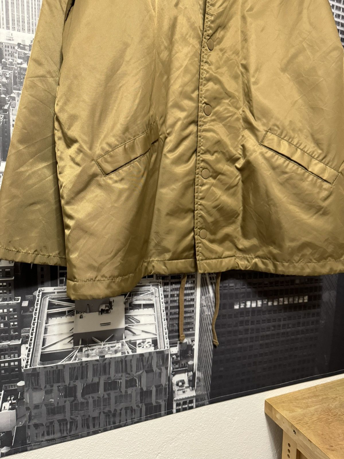 Fear of God 💥Fear of God Essentials Nylon Jacket SZ Medium Tan Size US M / EU 48-50 / 2 - 5 Thumbnail