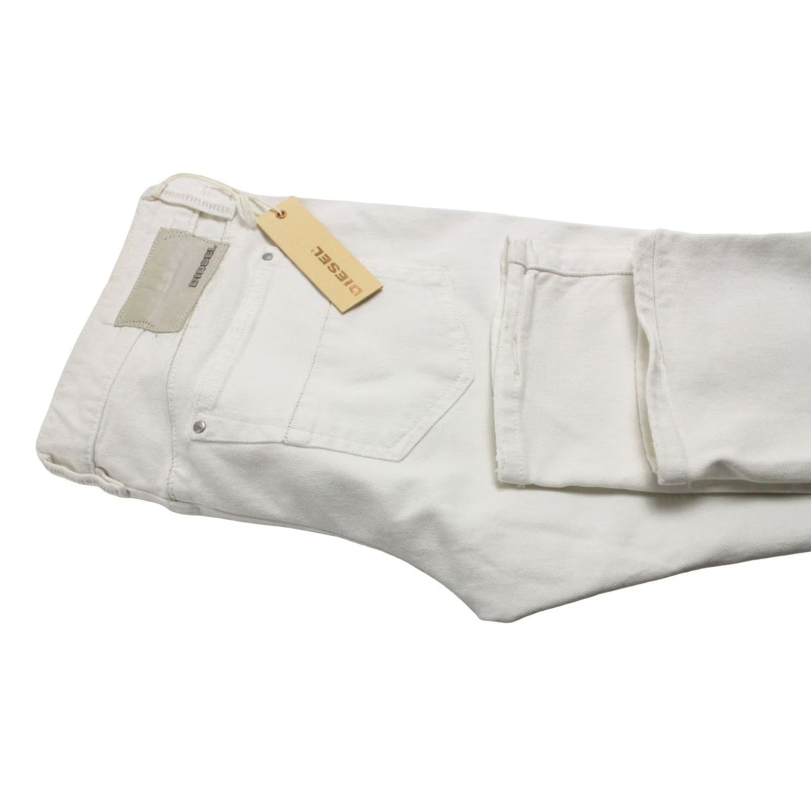 Diesel DIESEL Cuddy 008SK_Stretch Jeans Women's W30/L34 Distressed Button Fly White Jeans Size 30" / US 8 / IT 44 - 6 Thumbnail