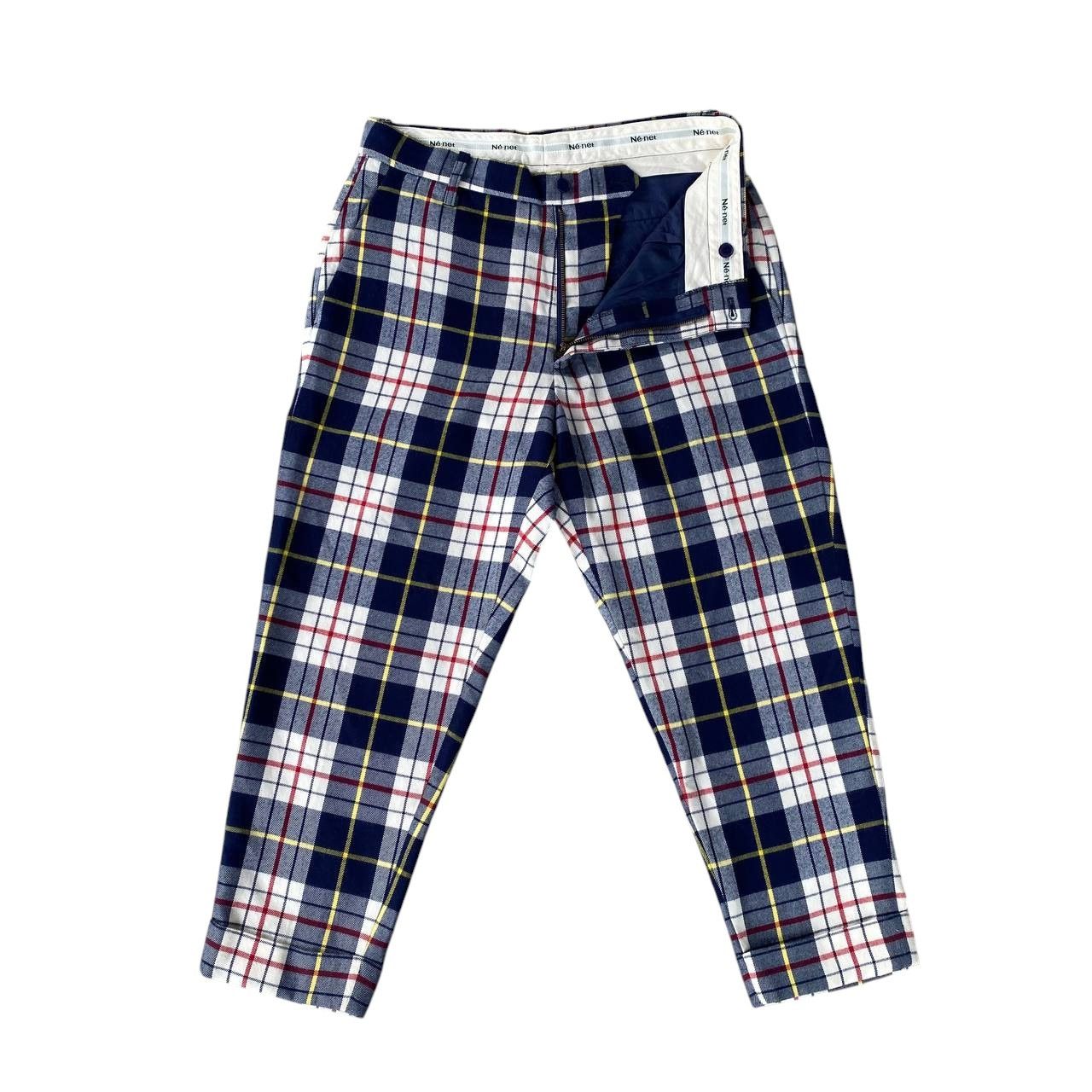 Issey Miyake Ne-net by Issey Miyake Plaid Cropped Pants Dance Punk Size US 30 / EU 46 - 1 Thumbnail