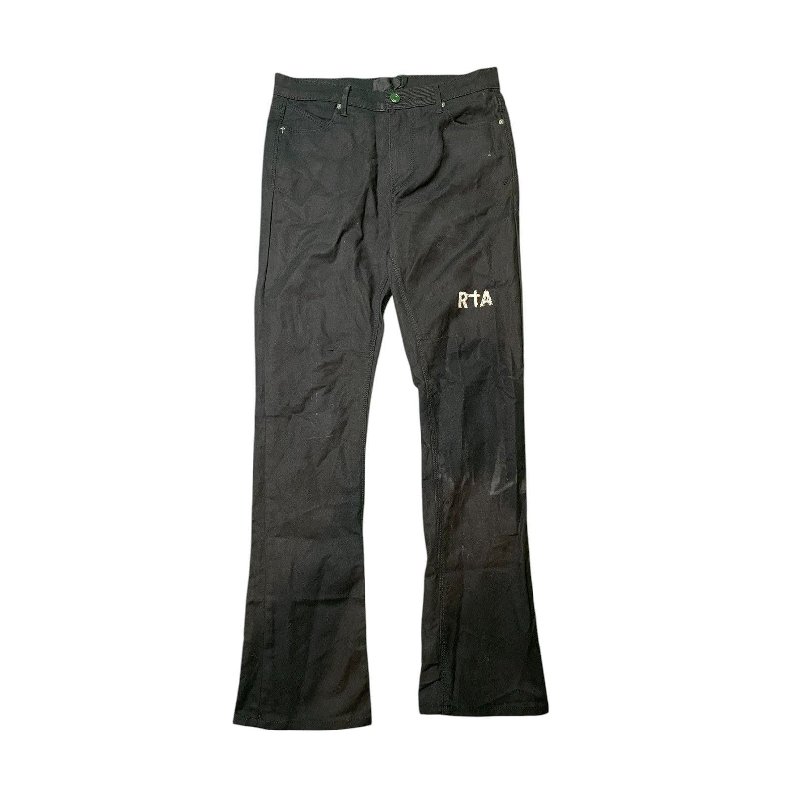 Rta RTA Jeans Black Yellow Size US 29 - 1 Thumbnail