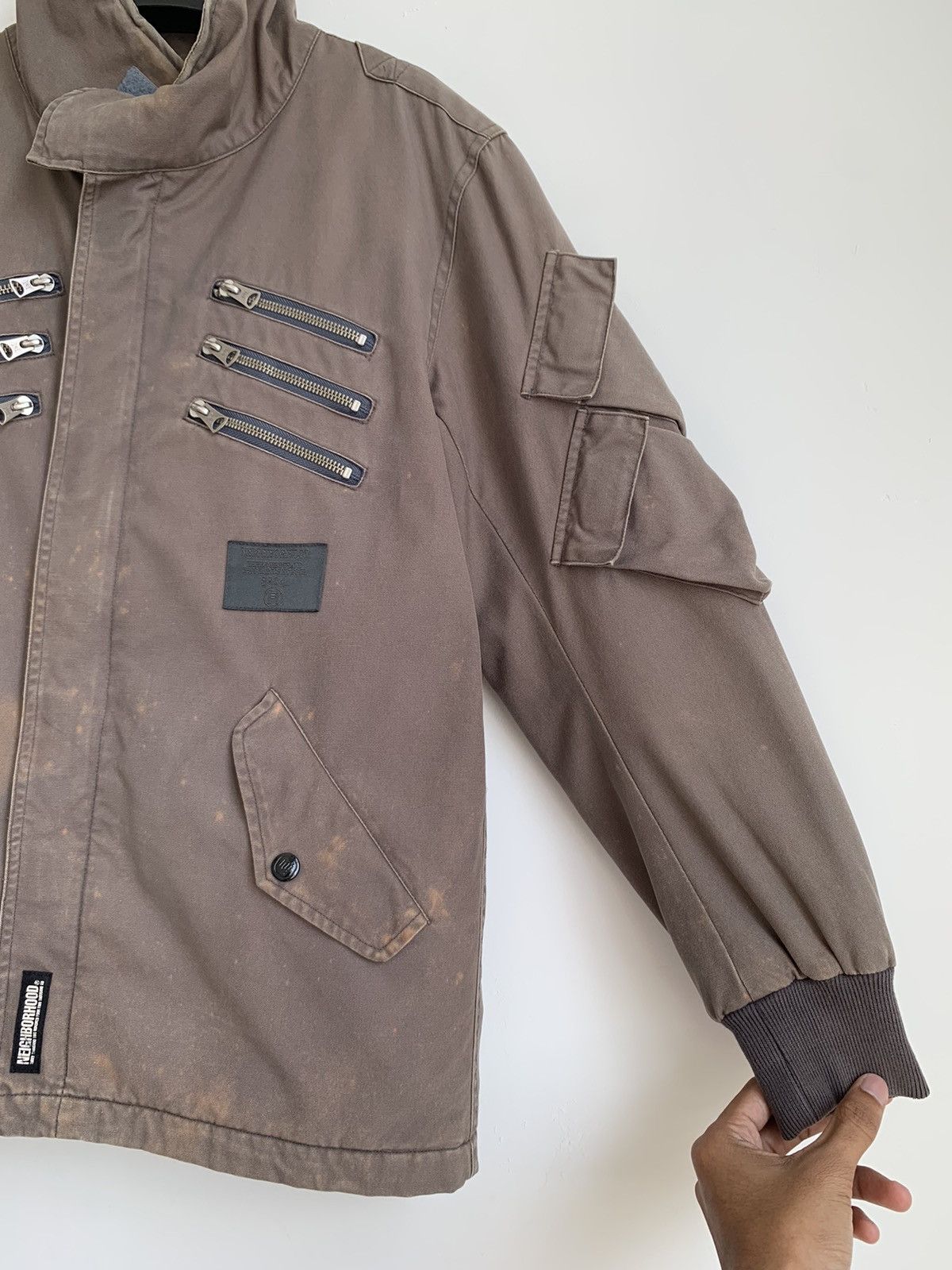 Neighborhood Neighborhood Punk Zipper Biker Distressed Jacket Size US S / EU 44-46 / 1 - 7 Thumbnail