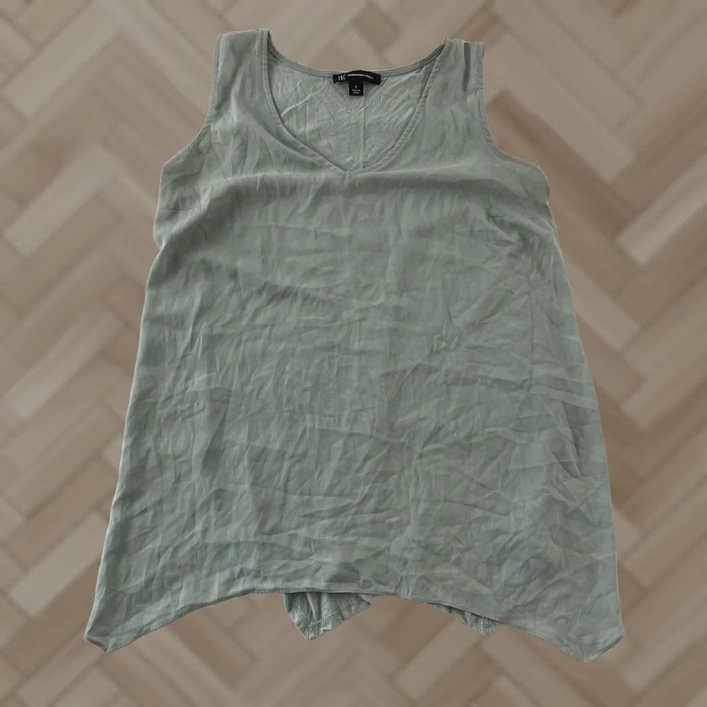 Vintage INC International Concepts Sleeveless Tank Top Women's Green XS/S Regular Solid 90s style Size S / US 4 / IT 40 - 1 Thumbnail