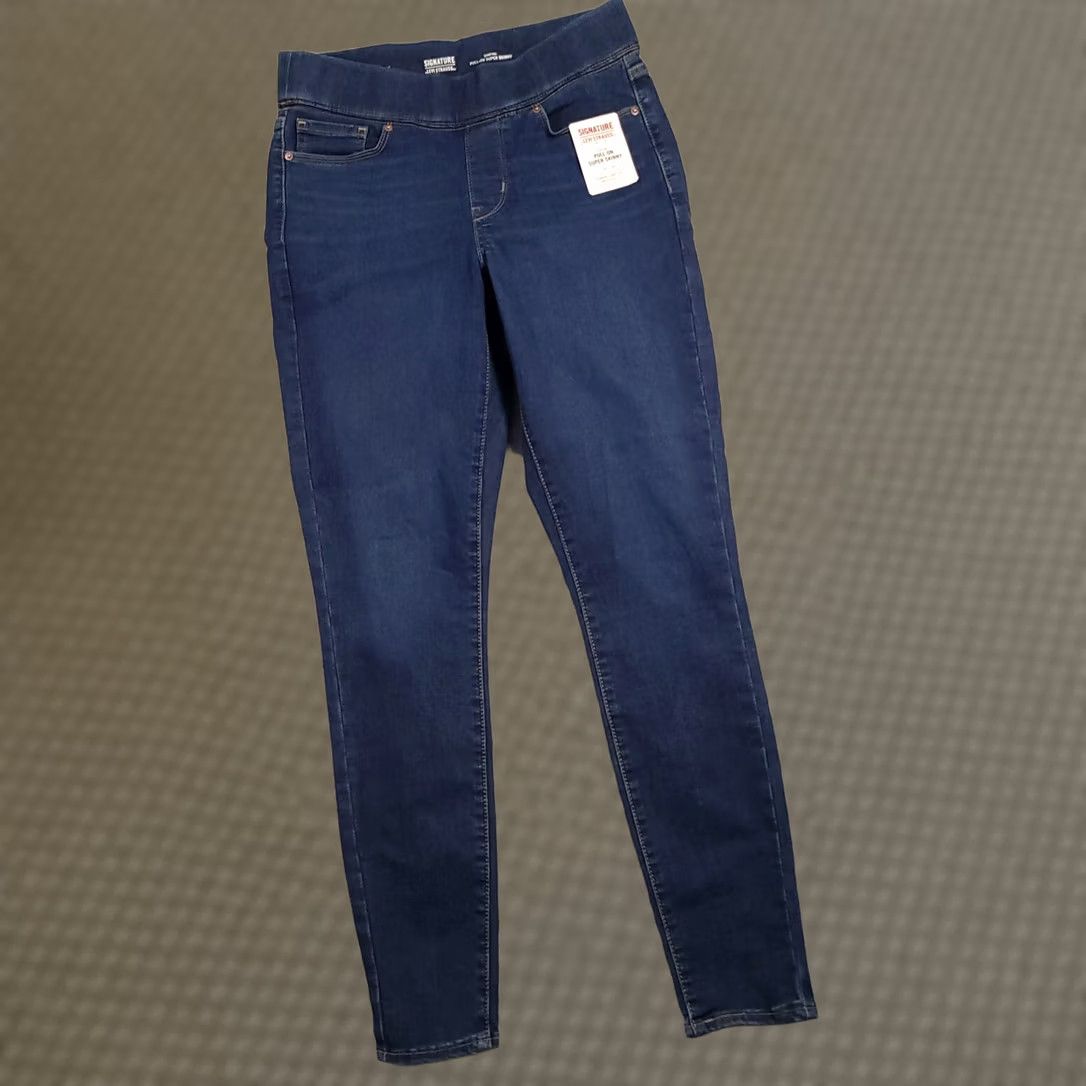 Levi's VINTAGE? No. Levi's Shaping Pull-On Jeans Women Skinny 4 W27 Denim Blue 5-Pocket Zipper Modern? Size 27" / US 4 / IT 40 - 1 Thumbnail