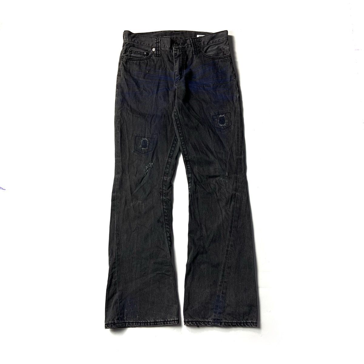 パンツ 00s semantic design coating black denim Semantic Design 00s Flared Denim – firstfinal