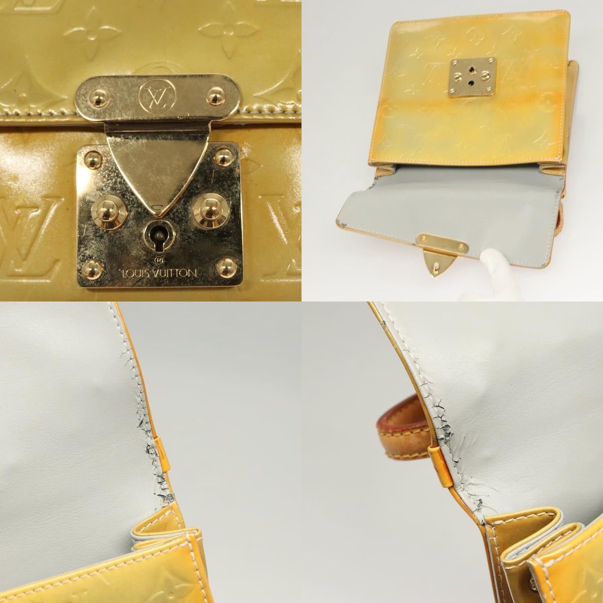 Louis Vuitton LOUIS VUITTON Monogram Vernis Spring Street Hand Bag Gris Size ONE SIZE - 11 Thumbnail