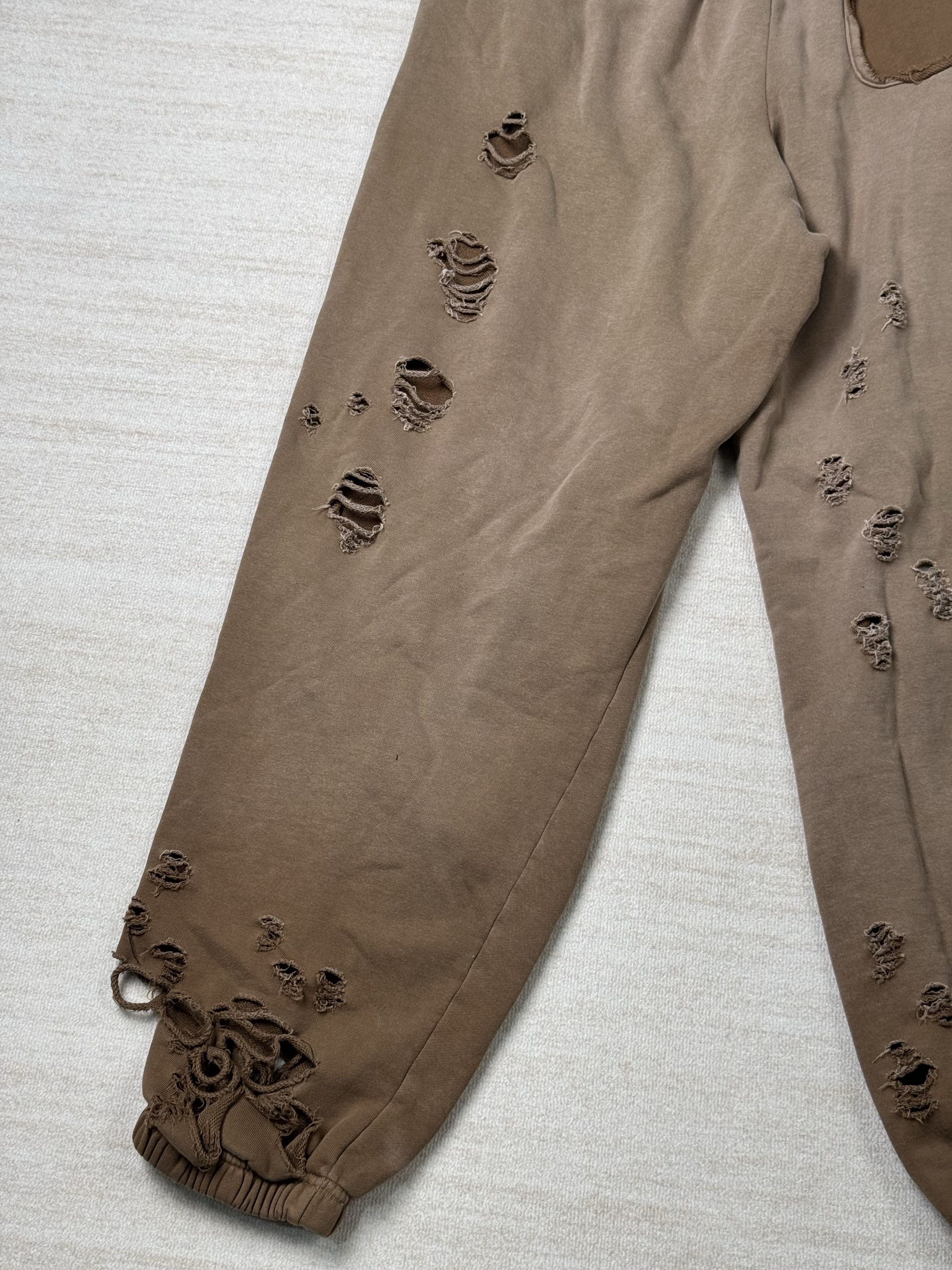 Japanese Brand Heavy Distressed Sun-fade Zip-up Sweatpants Size US 32 / EU 48 - 7 Thumbnail