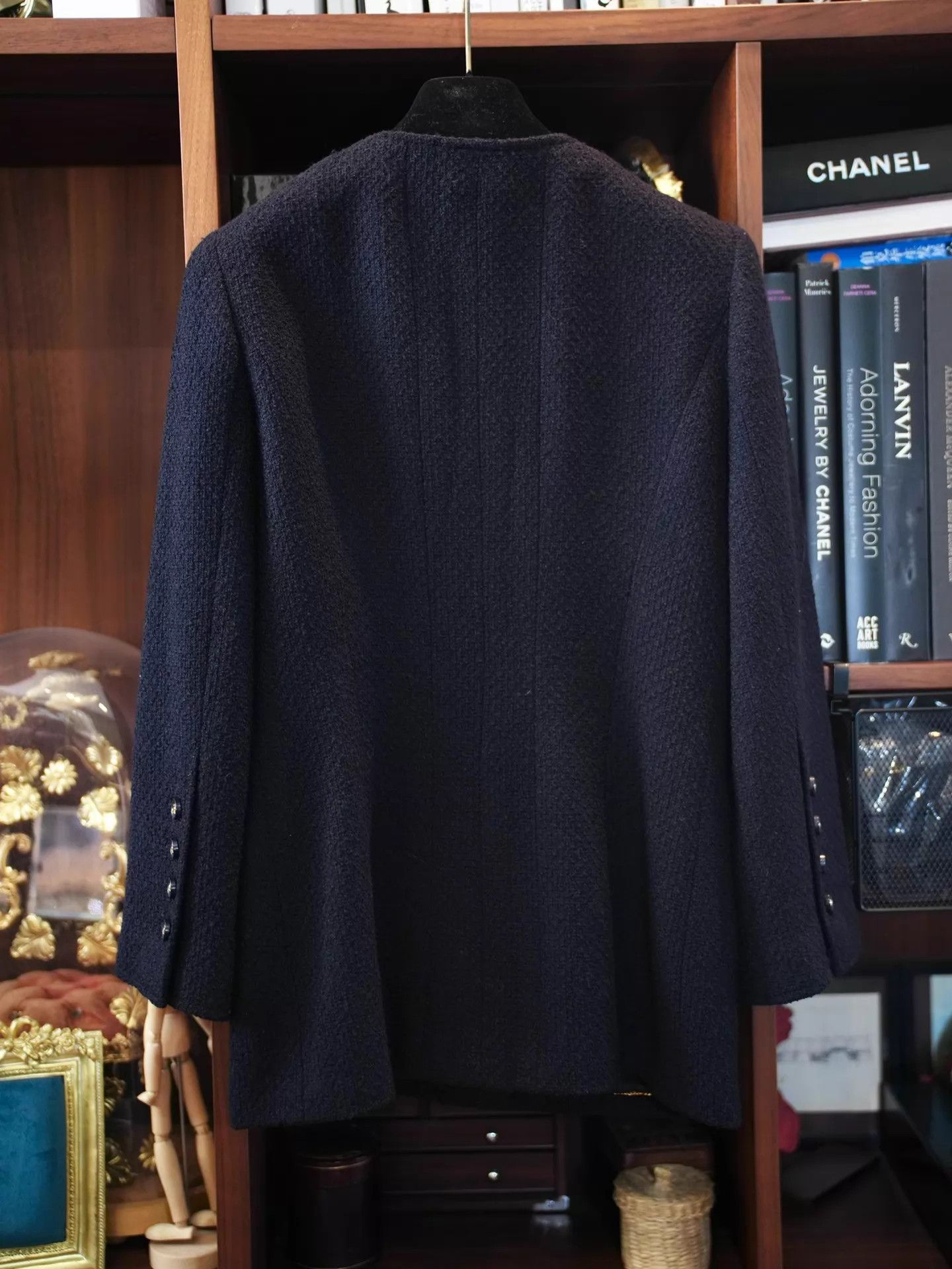Chanel Chanel 90s Navy Wool 4-Pocket Single-Breasted Blazer Size S / US 4 / IT 40 - 3 Thumbnail