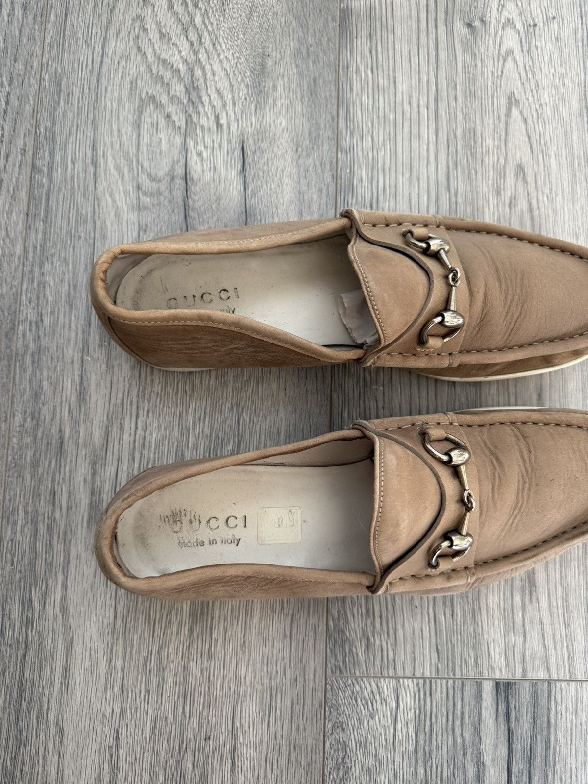 Gucci Gucci Horsebit Loafers in Beige Leather – Size 9.5 Size US 9.5 / EU 42-43 - 6 Thumbnail