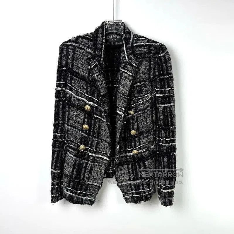 Balmain Balmain Women's Gray Wool Blazer . Size XS / US 0-2 / IT 36-38 - 1 Thumbnail