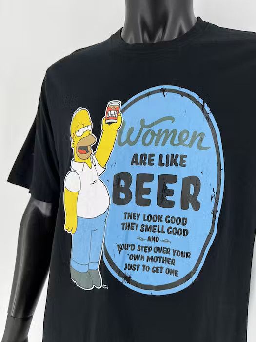 Other Vintage The Simpsons "Women Are Like BEER" T-Shirt Movie Size US XL / EU 56 / 4 - 3 Thumbnail