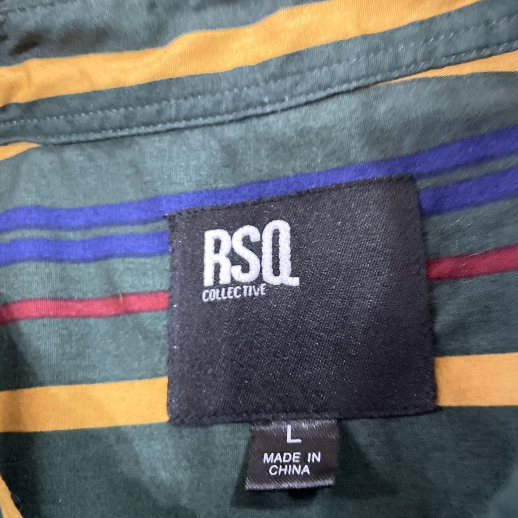 Rsq RSQ Collection Button Shirt Men M Vtg 1990s Vertical Striped Multicolor Green Red Yellow Shirt Button-Up Short Sleeve Casual Size US M / EU 48-50 / 2 - 6 Thumbnail