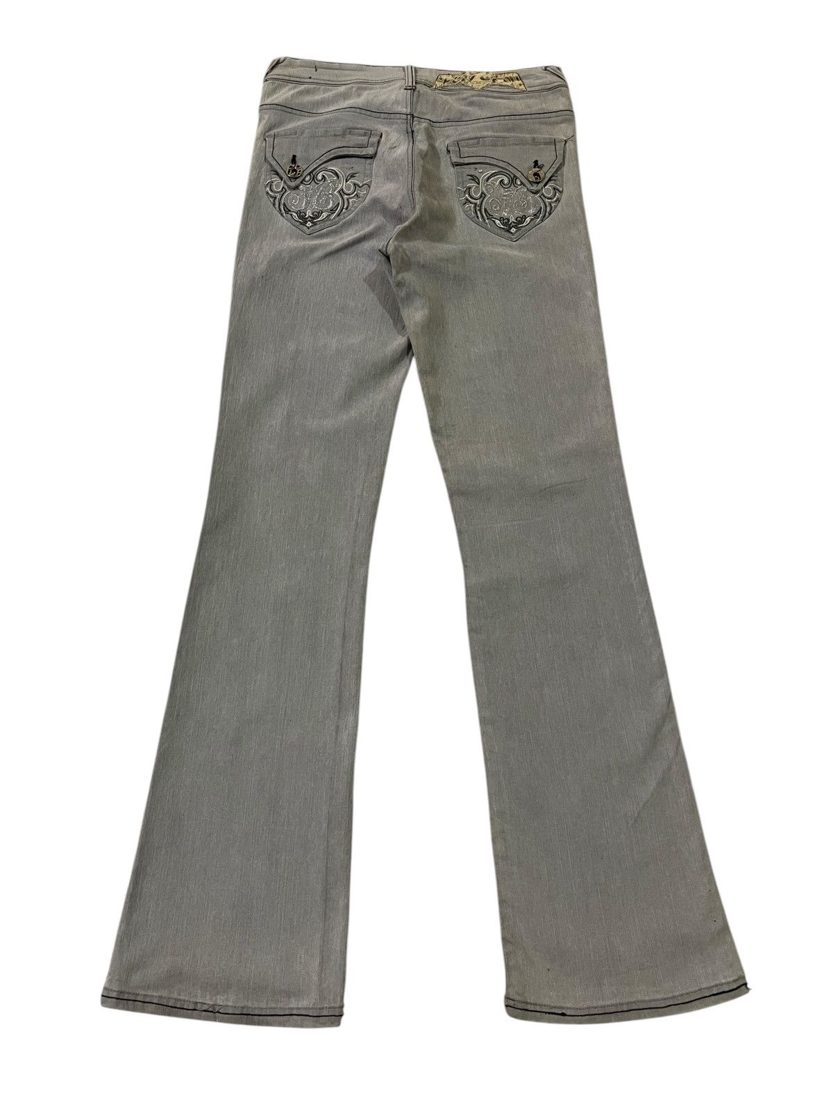 Fubu FLARED💥 FUBU Ice Washed Embellished Low Rise Flare Denim Size 28" / US 6 / IT 42 - 12 Thumbnail