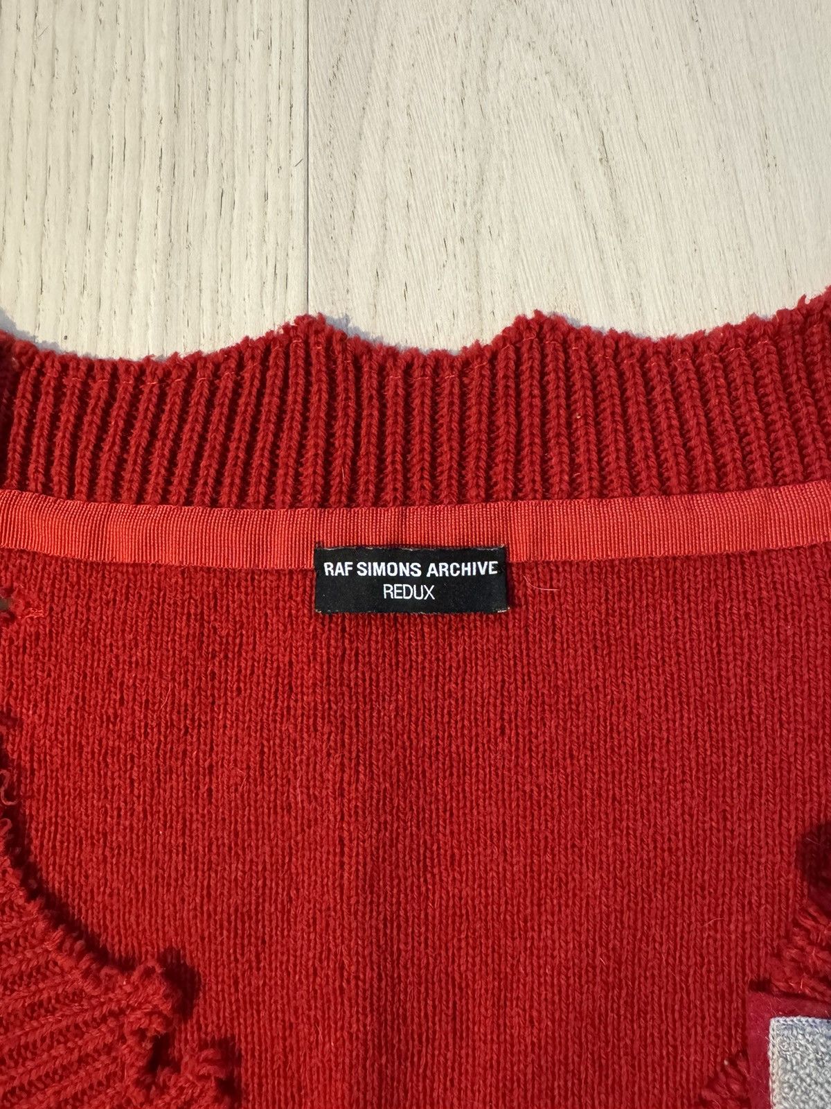 Raf Simons Raf Simons Redux Oversized Destroyed V-Neck Sweater Size US XXL / EU 58 / 5 - 5 Thumbnail