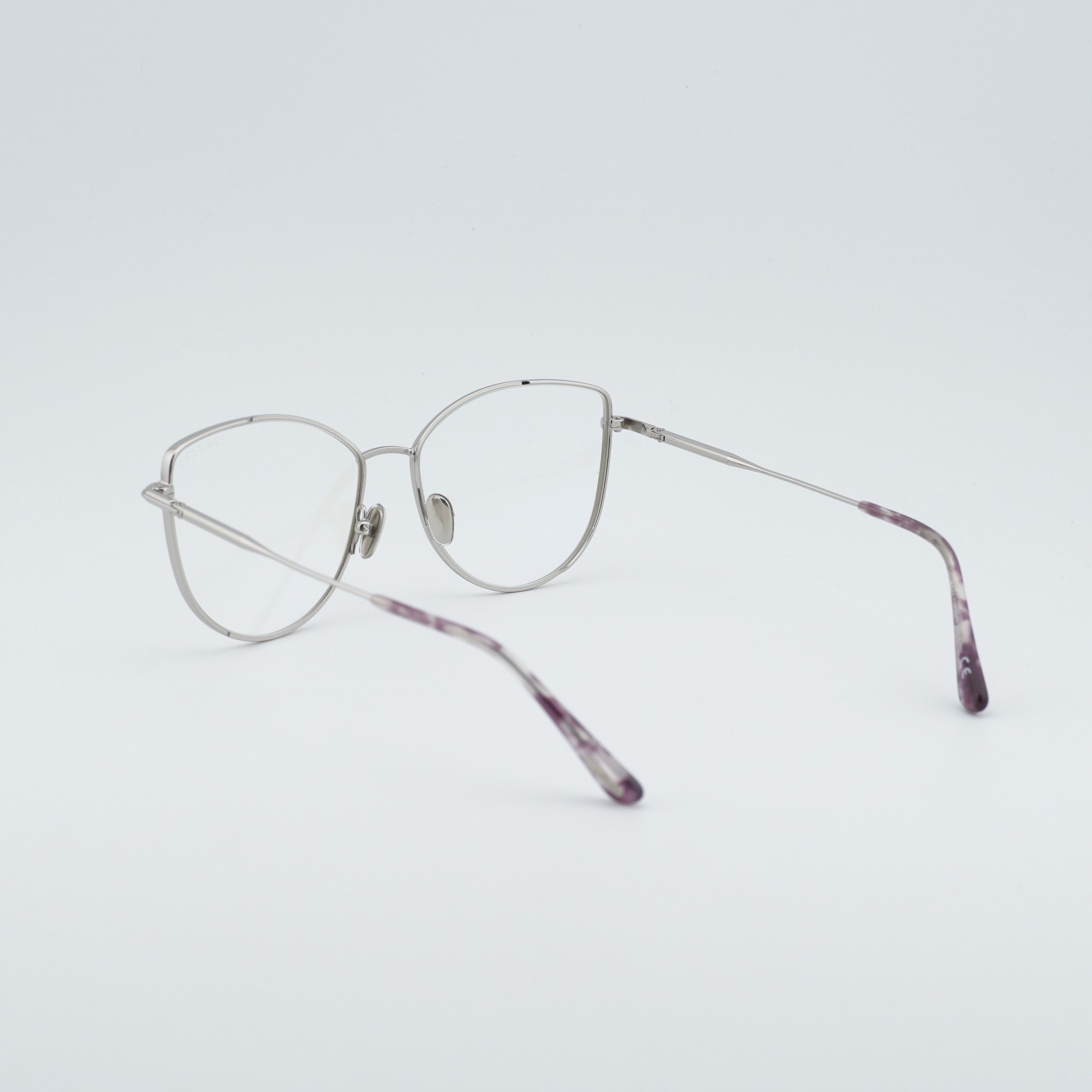 Tom Ford Tom Ford TF5667-B 016 Eyeglasses Palladium 55mm Cat Eye Fram Size ONE SIZE - 4 Thumbnail