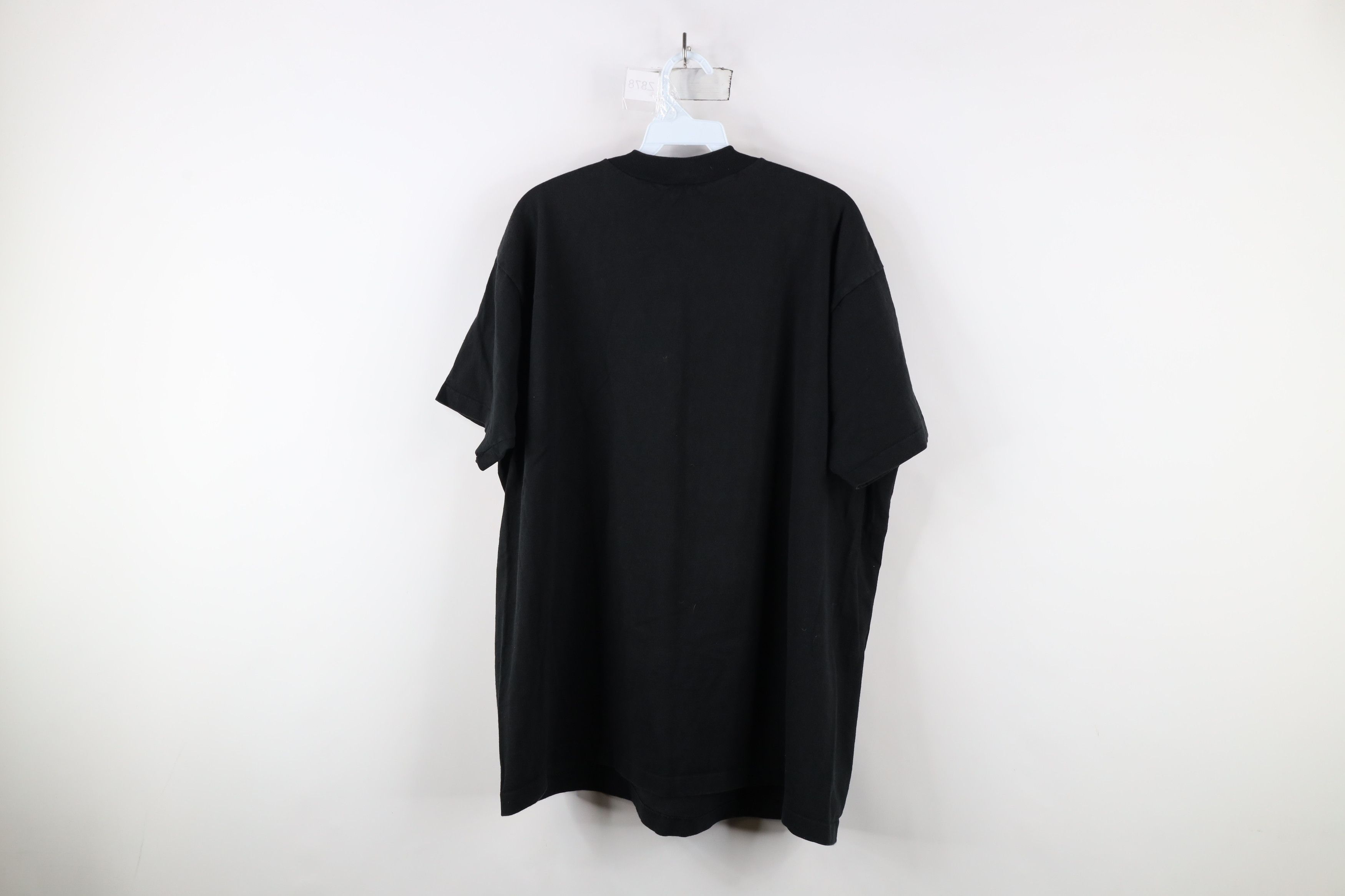 Vintage Vintage 90s Streetwear Heavyweight Cotton T-Shirt Black USA Size US XL / EU 56 / 4 - 11 Thumbnail