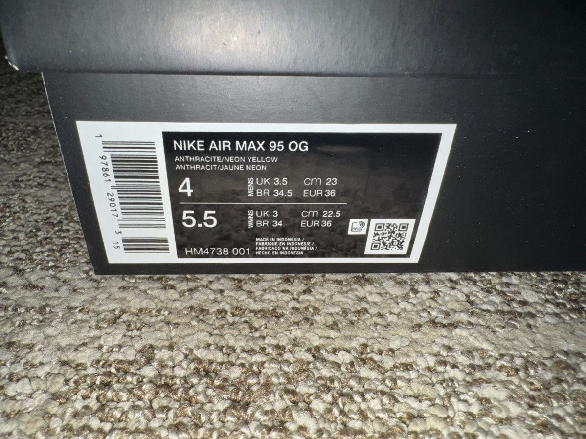 MoMA × Nike Nike Air Max 95 Reverse Neon Moma Exclusive Sz 5.5 30th Anni Size US 5.5 / IT 35.5 - 6 Thumbnail
