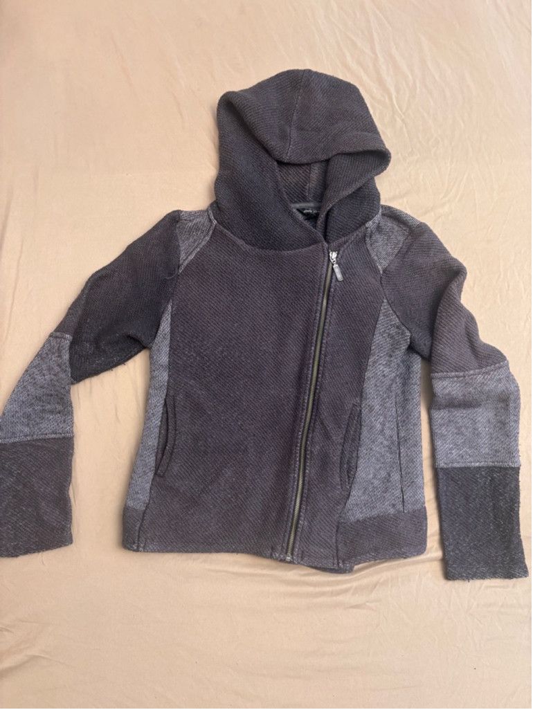 Lucky Brand Women's Lucky Brand Gray Knit Jacket Size L Size L / US 10 / IT 46 - 1 Thumbnail