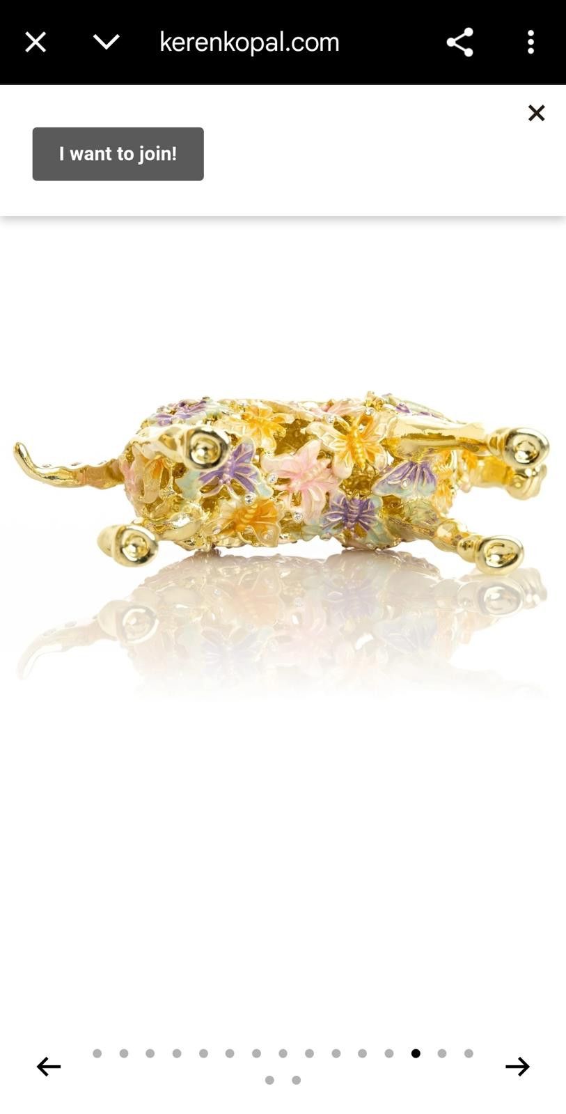 Other Keren Kopal - Golden Horse Decorated with butterflies Size ONE SIZE - 8 Thumbnail