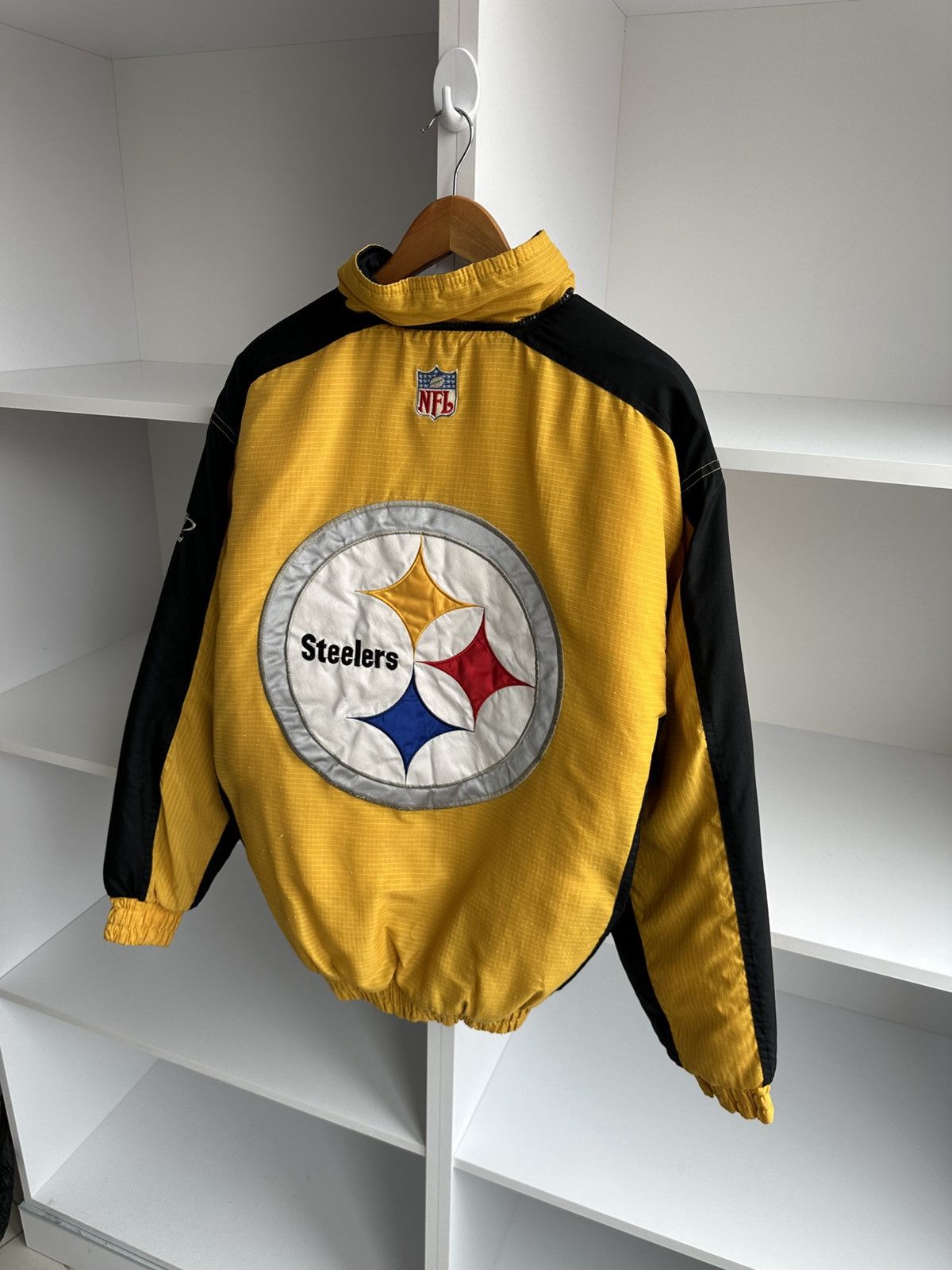 NHL × Vintage Vintage Pittsburgh Steelers NHL Logo Athletic Bomber Jacket Size US M / EU 48-50 / 2 - 2 Thumbnail