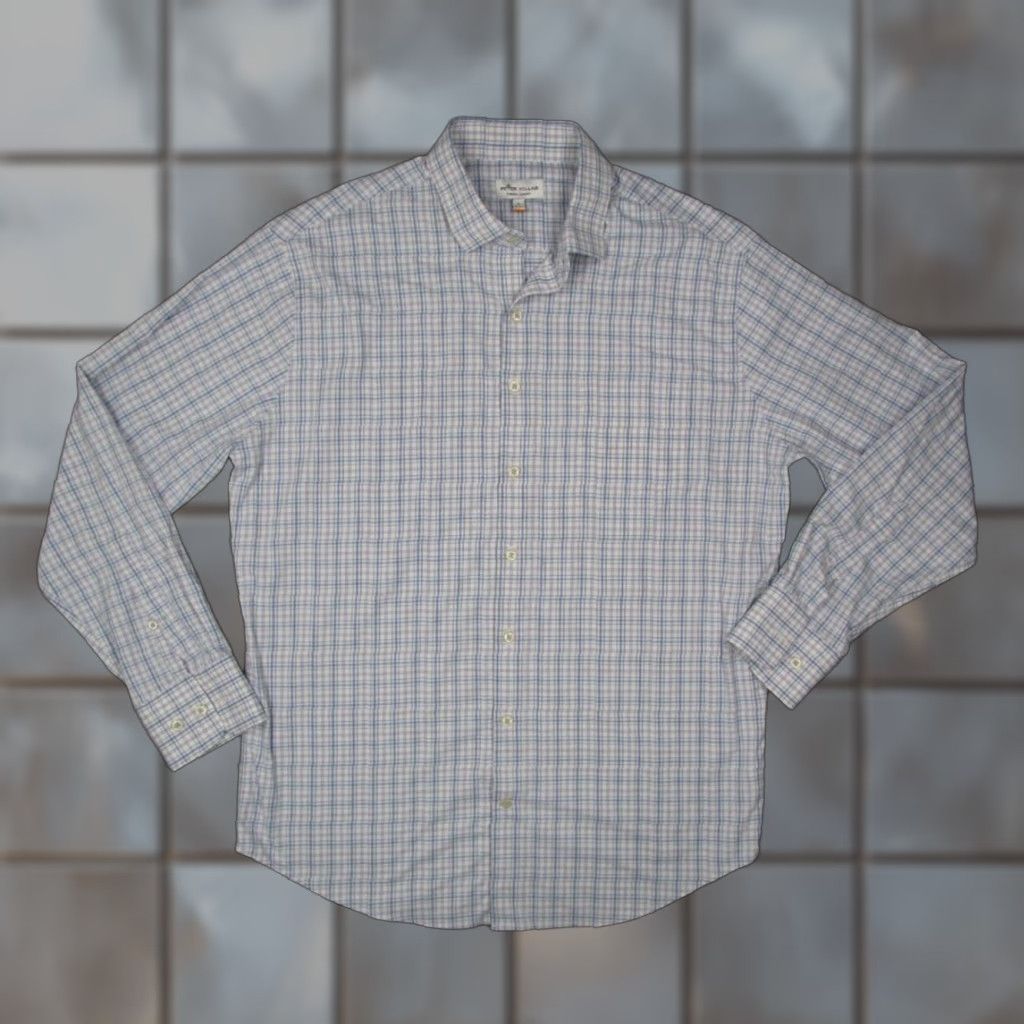 Peter Millar Peter Millar Shirt Mens Large Blue Summer Comfort Button Up Austin Natural Touch Size US L / EU 52-54 / 3 - 1 Thumbnail