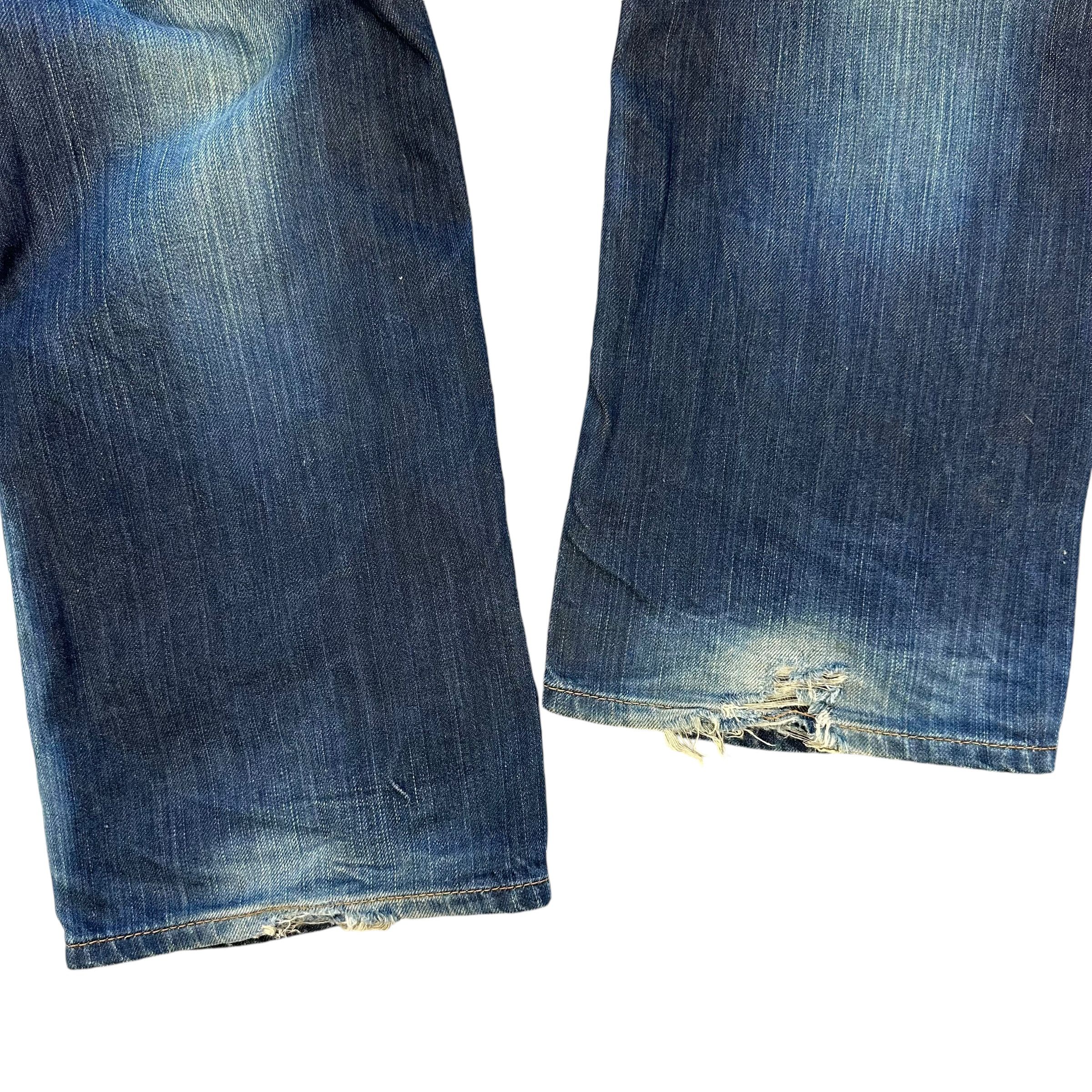Replay REPLAY R81 Asolo Italy Trashed Washed Denim Pant #A58-1330 Size US 30 / EU 46 - 18 Thumbnail
