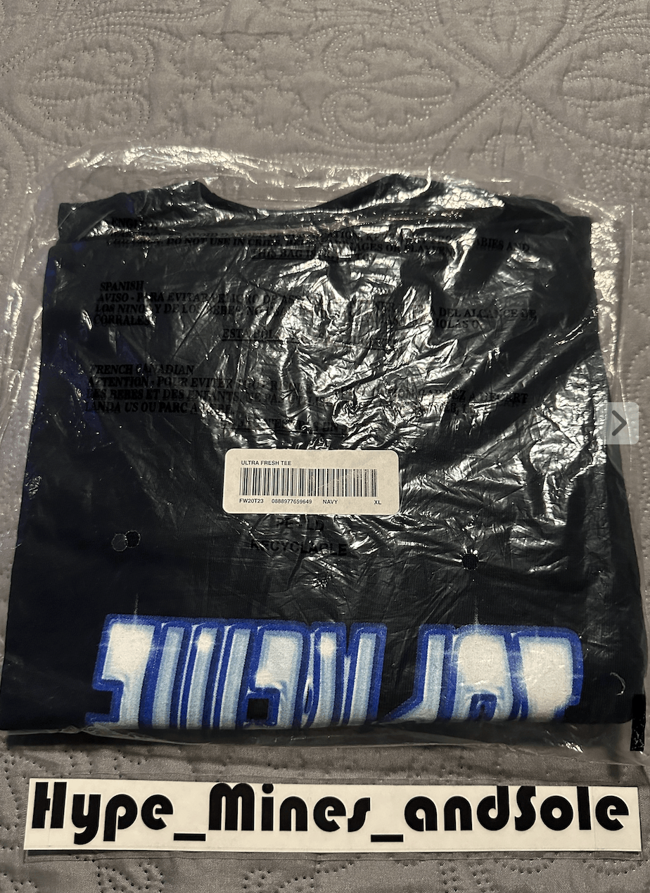 Supreme NWT Supreme Ultra Fresh Tee - Navy - XL Size US XL / EU 56 / 4 - 3 Thumbnail