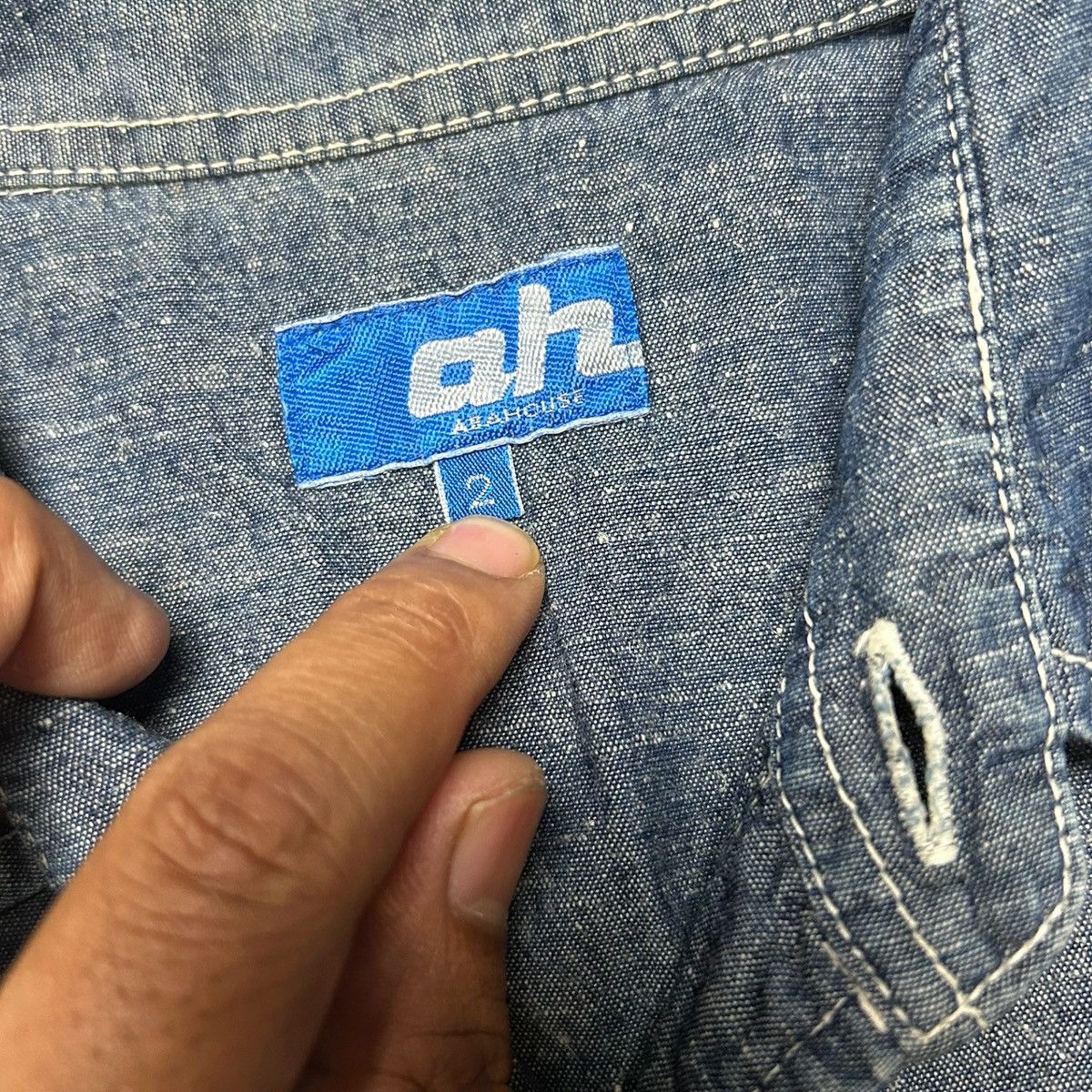 ABAHOUSE × Japanese Brand Abahouse Japan Western Short Sleeve Chambray Work Shirt Size US M / EU 48-50 / 2 - 11 Thumbnail