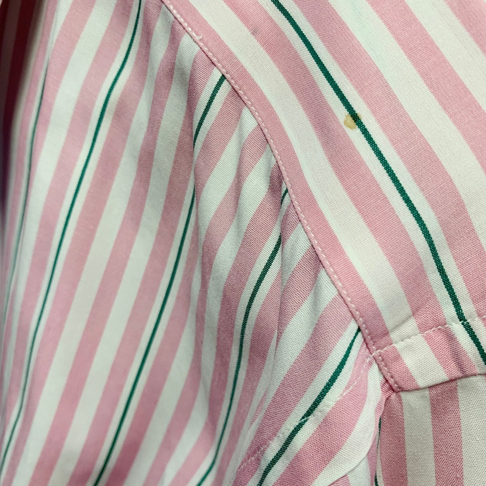 Turnbull & Asser Pink White Stripe Cotton French Cuff Long Sleeve Shirt Size US L / EU 52-54 / 3 - 7 Thumbnail