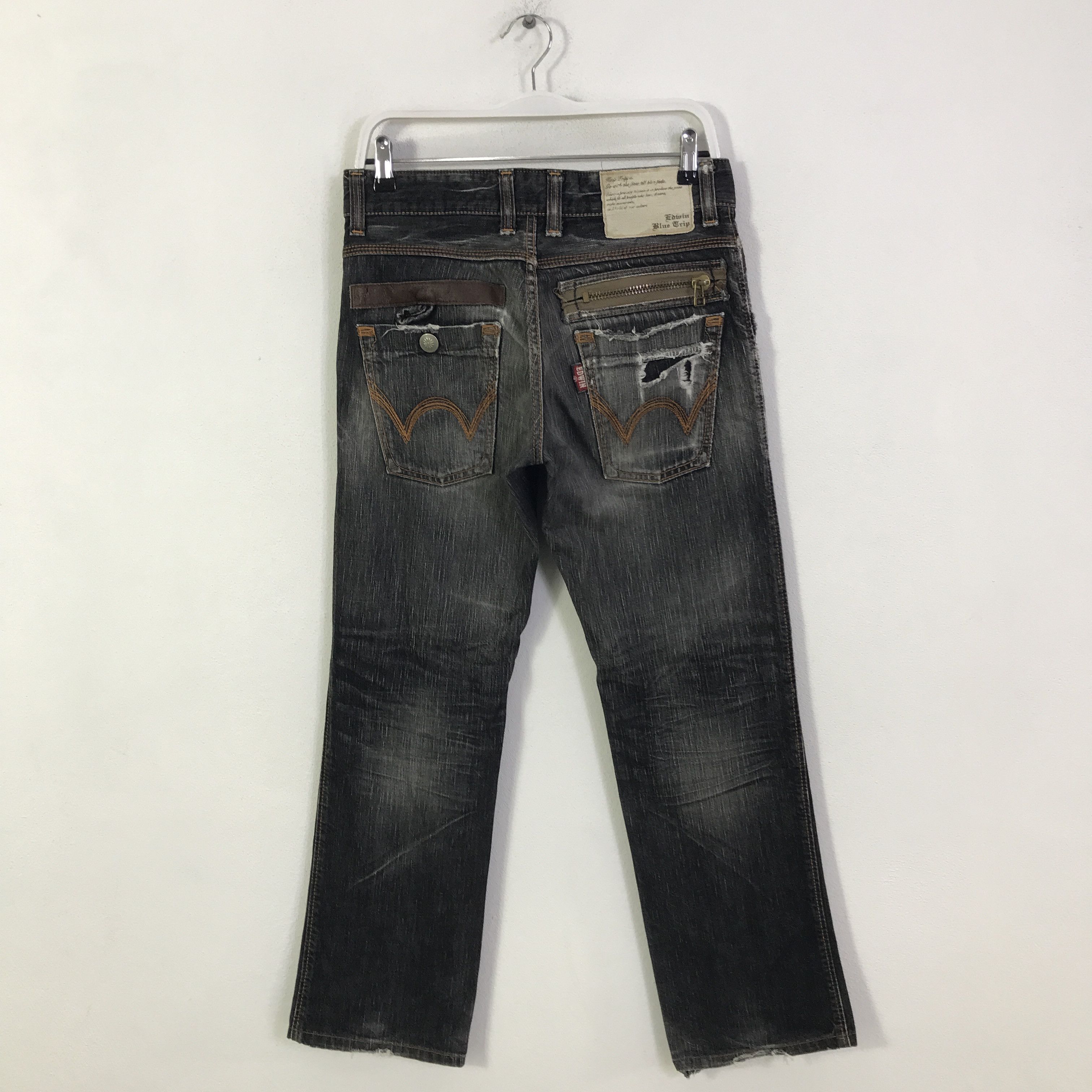 Edwin Black faded edwin Japan denim jeans K74B19 Size US 28 / EU 44 - 4 Thumbnail