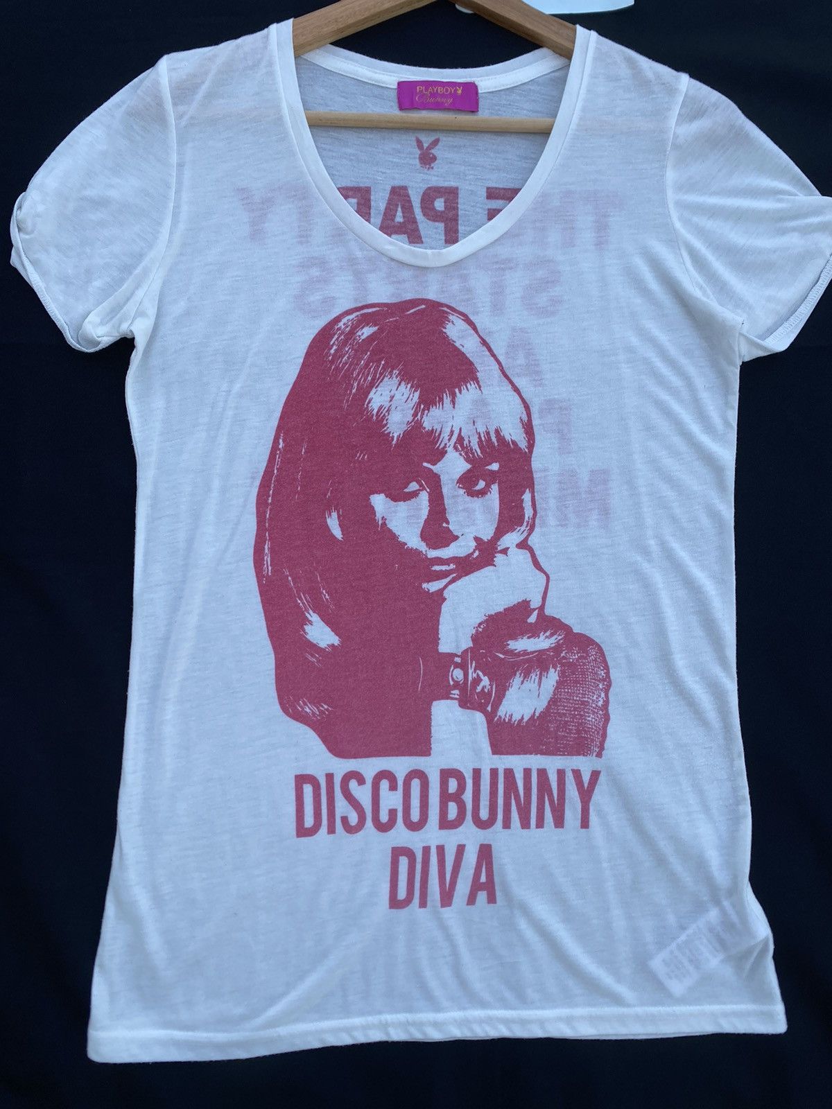 Playboy Rare Vintage Playboy Disco Bunny Diva T shirt Size M / US 6-8 / IT 42-44 - 5 Thumbnail