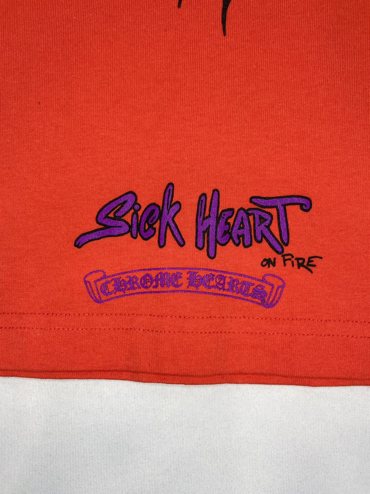 Chrome Hearts Matty Boy Sick Heart T-Shirt Rover Red - Sadistic Lipstick Size US XL / EU 56 / 4 - 8 Thumbnail