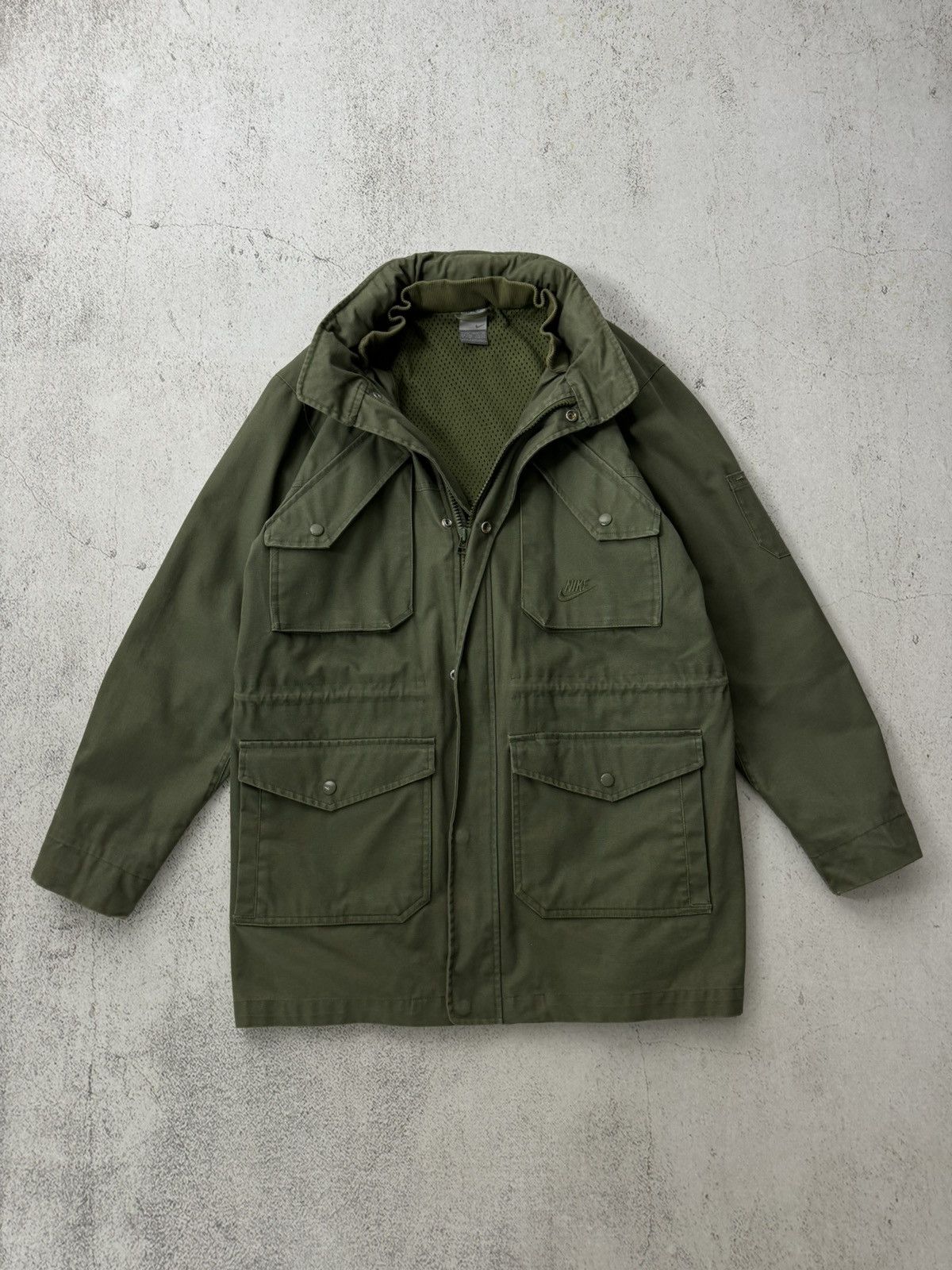Nike × Vintage Nike Vintage Military Khaki Jacket Size US M / EU 48-50 / 2 - 1 Thumbnail