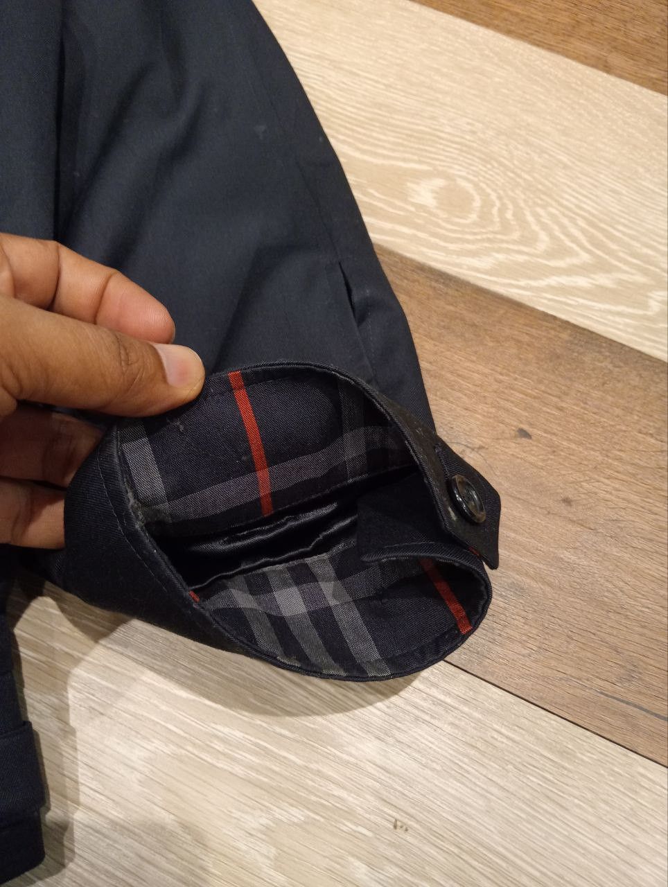 Burberry Prorsum VINTAGE BURBERRYS COTTON POLY TRENCH JACKET - NAVY Size US L / EU 52-54 / 3 - 8 Thumbnail