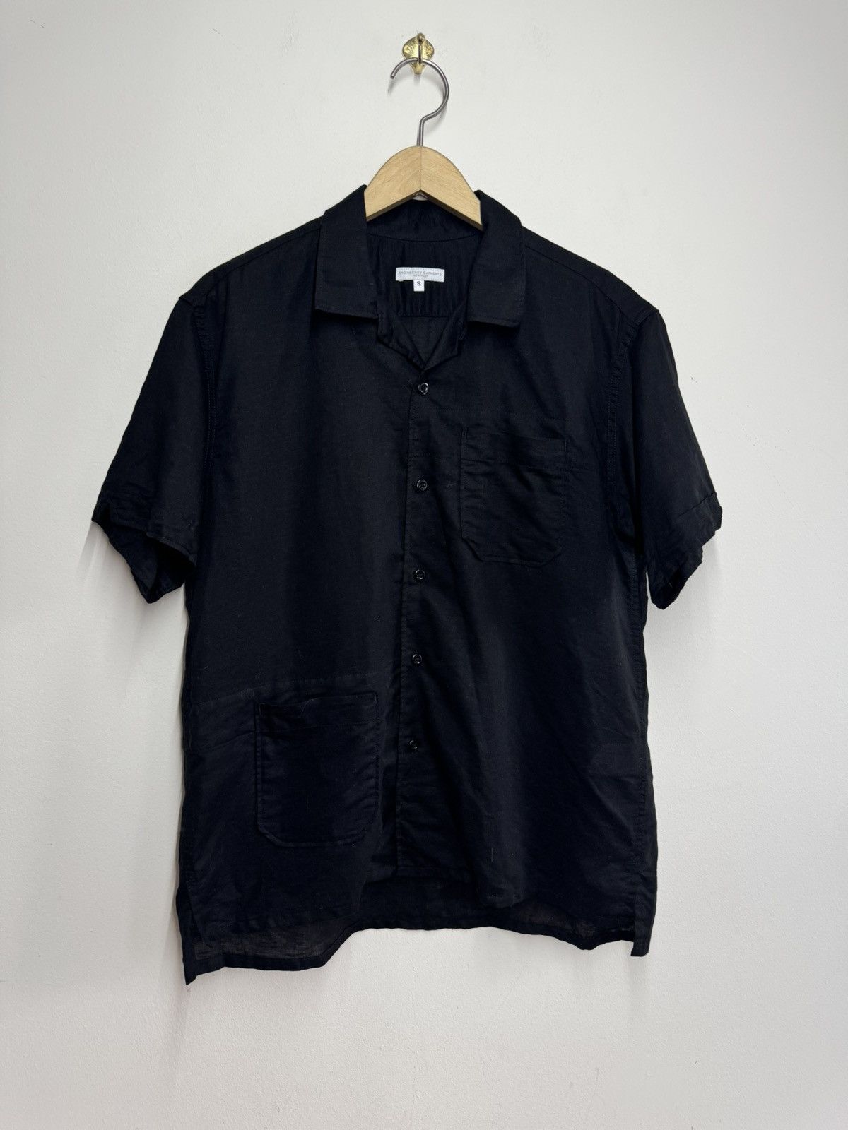 Engineered Garments Engineered Garments S/S Camp Shirt Black Linen Cotton Size S Size US S / EU 44-46 / 1 - 1 Thumbnail