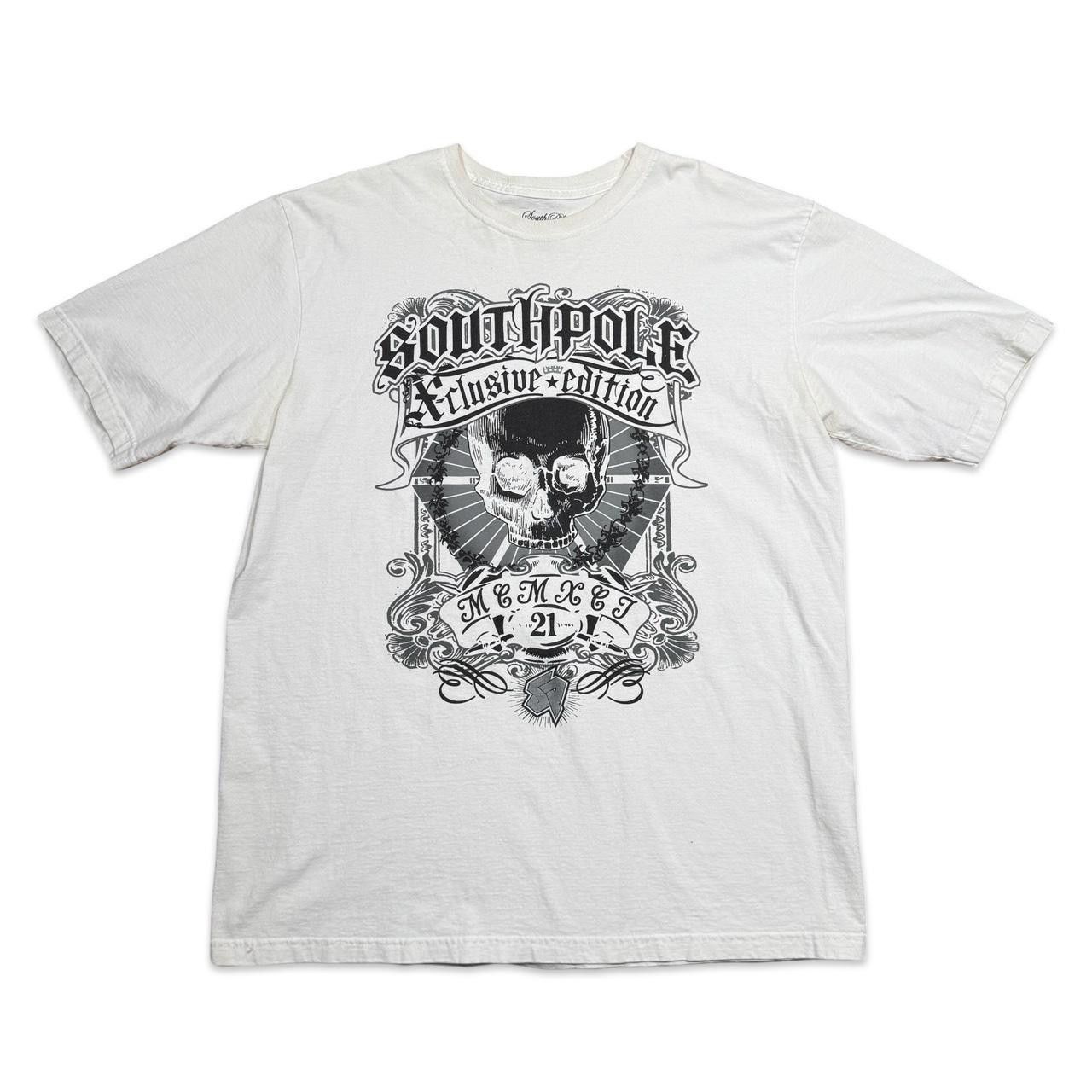 Designer Southpole skull Y2K graphic t-shirt Size US XL / EU 56 / 4 - 1 Thumbnail