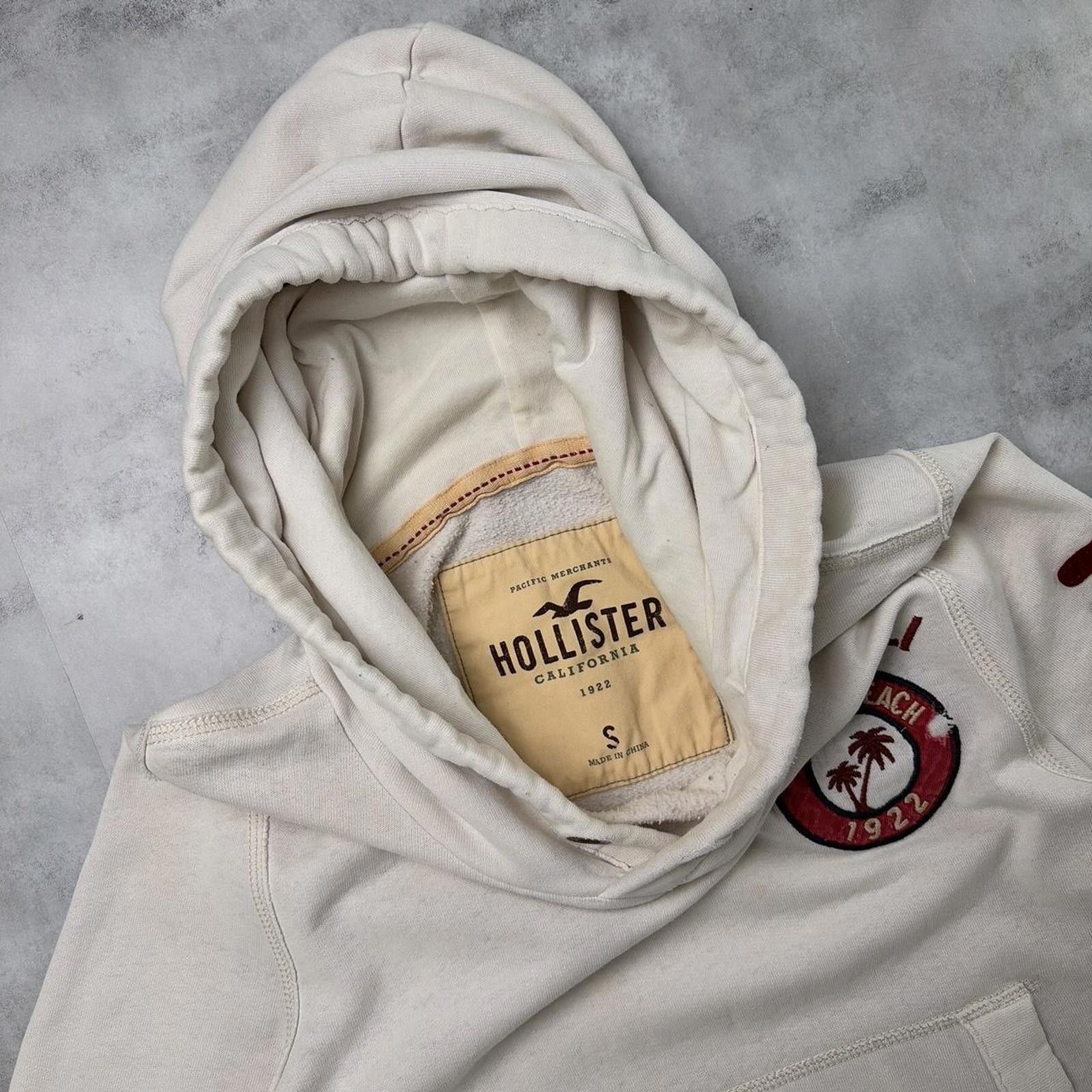 Other Y2K White Hollister Surf Grunge Distressed Hoodie Size S / US 4 / IT 40 - 6 Thumbnail