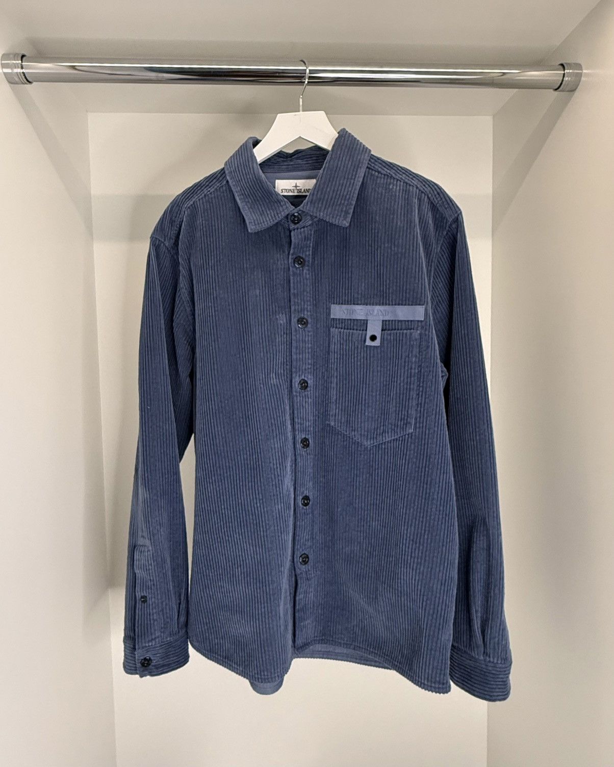 Stone Island LIKE NEW Jumbo Corduroy Overshirt – XL – Blue Size US XL / EU 56 / 4 - 1 Thumbnail