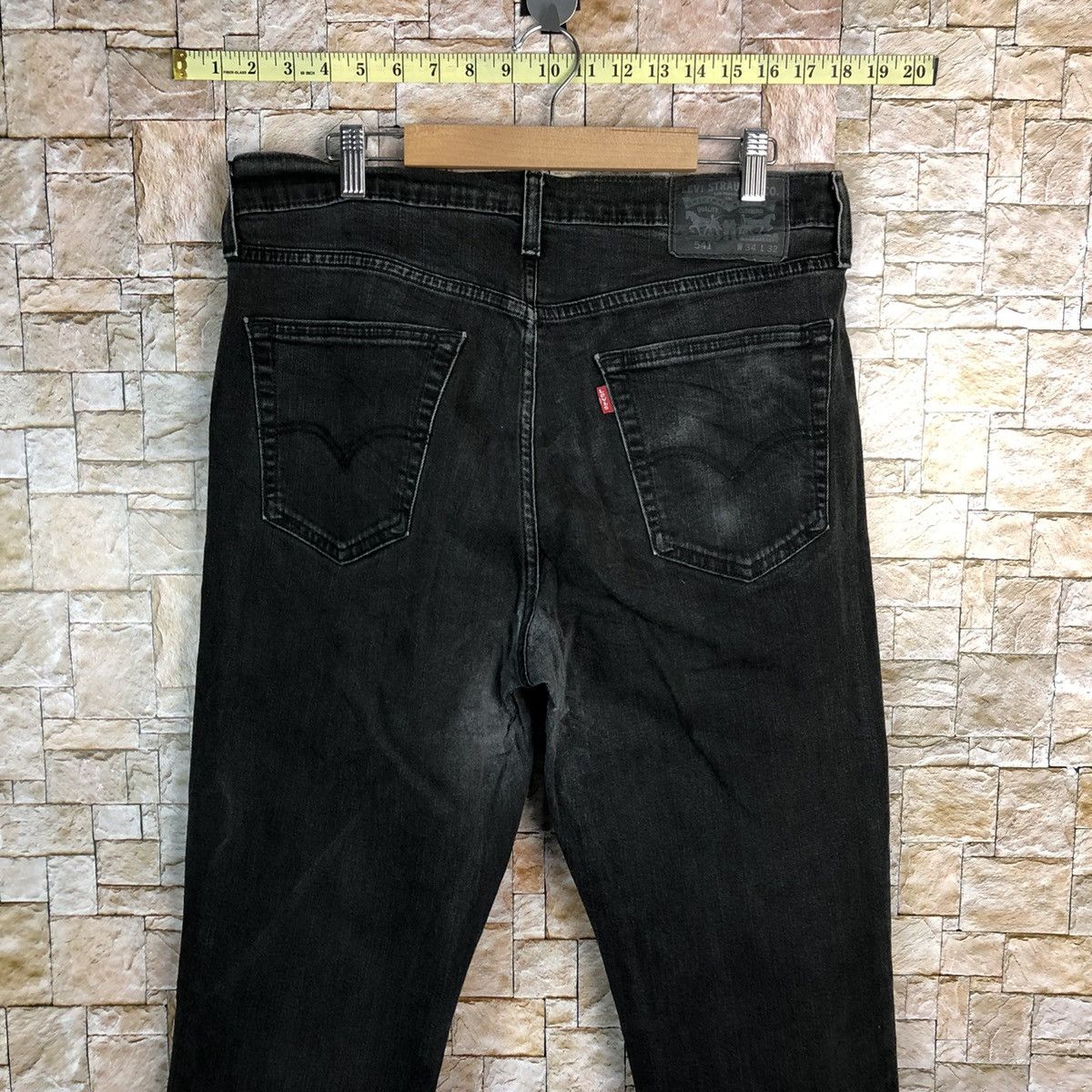 Levi's 541 Levis Black Denim jeans Pants #7567 Size US 33 - 13 Thumbnail