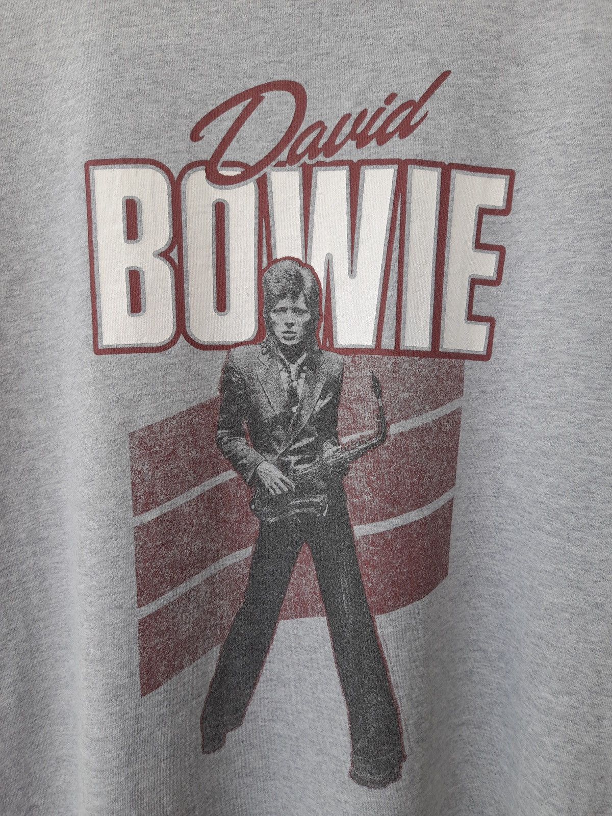 Band Tees David Bowie Graphic Tee by JEANASIS - Gray Vintage Style Size ONE SIZE - 7 Thumbnail