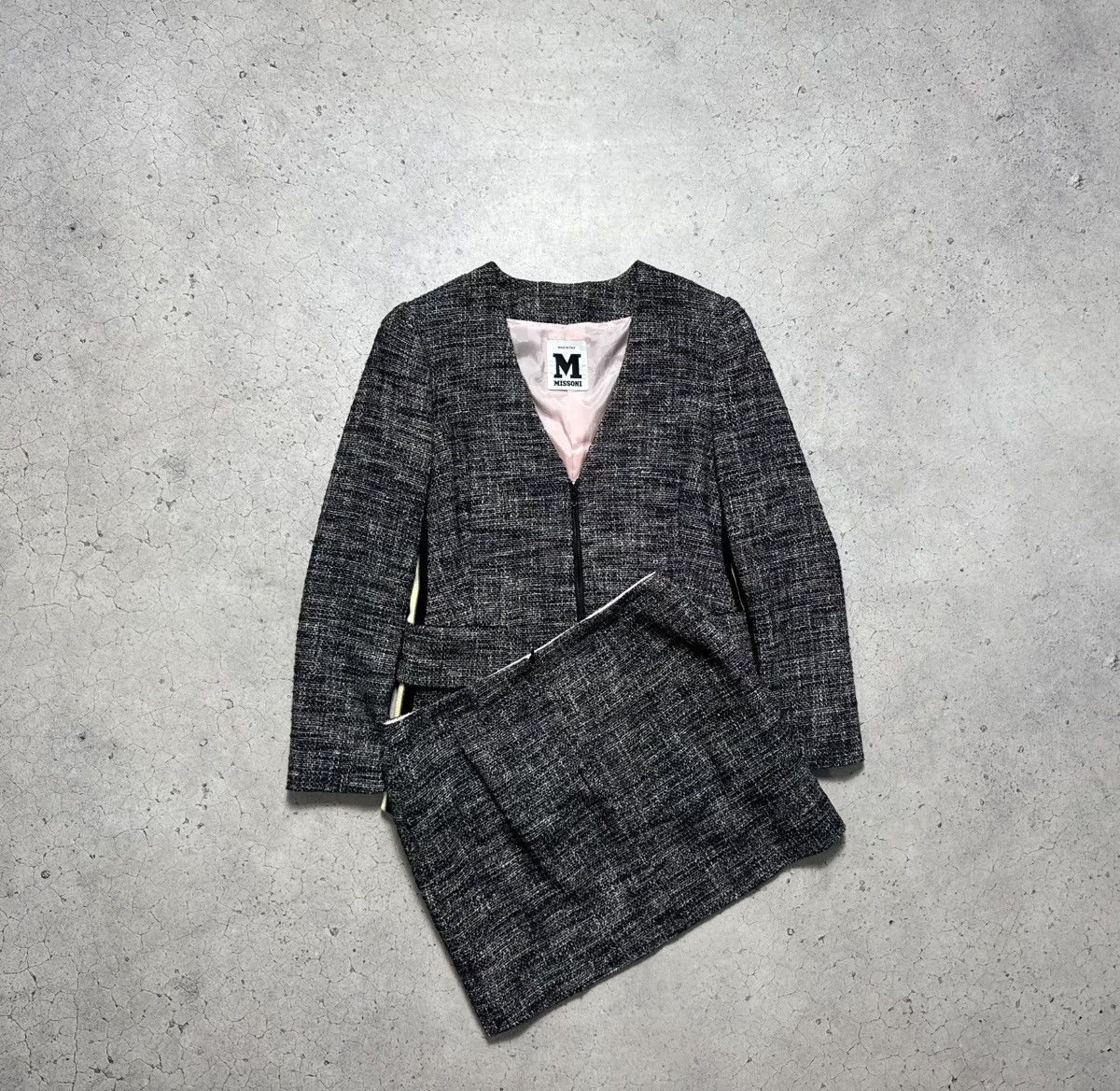 Missoni Missoni Women’s Tweed Skirt Suit Tailored Blazer Size M / US 6-8 / IT 42-44 - 2 Thumbnail
